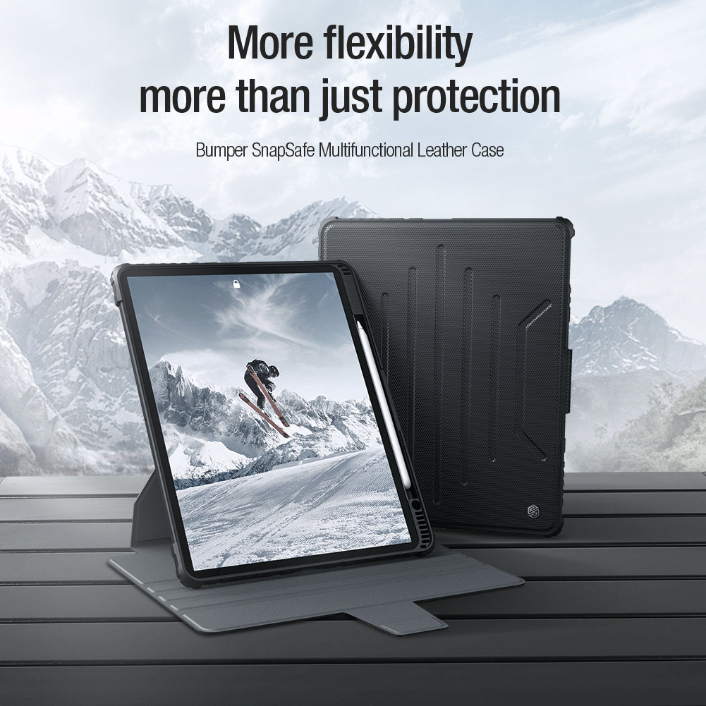 NILLKIN Pro for iPad Pro 12.9 (2022) (2021) (2020) Detachable Tablet Case 360-degree Rotary Stand Anti-scratch Leather Cover