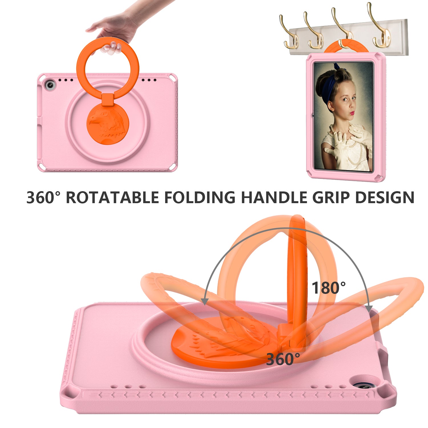 For Amazon Fire HD 8 (2022) (2020) Shockproof EVA Case with Shoulder Strap Waterproof Screen Protector