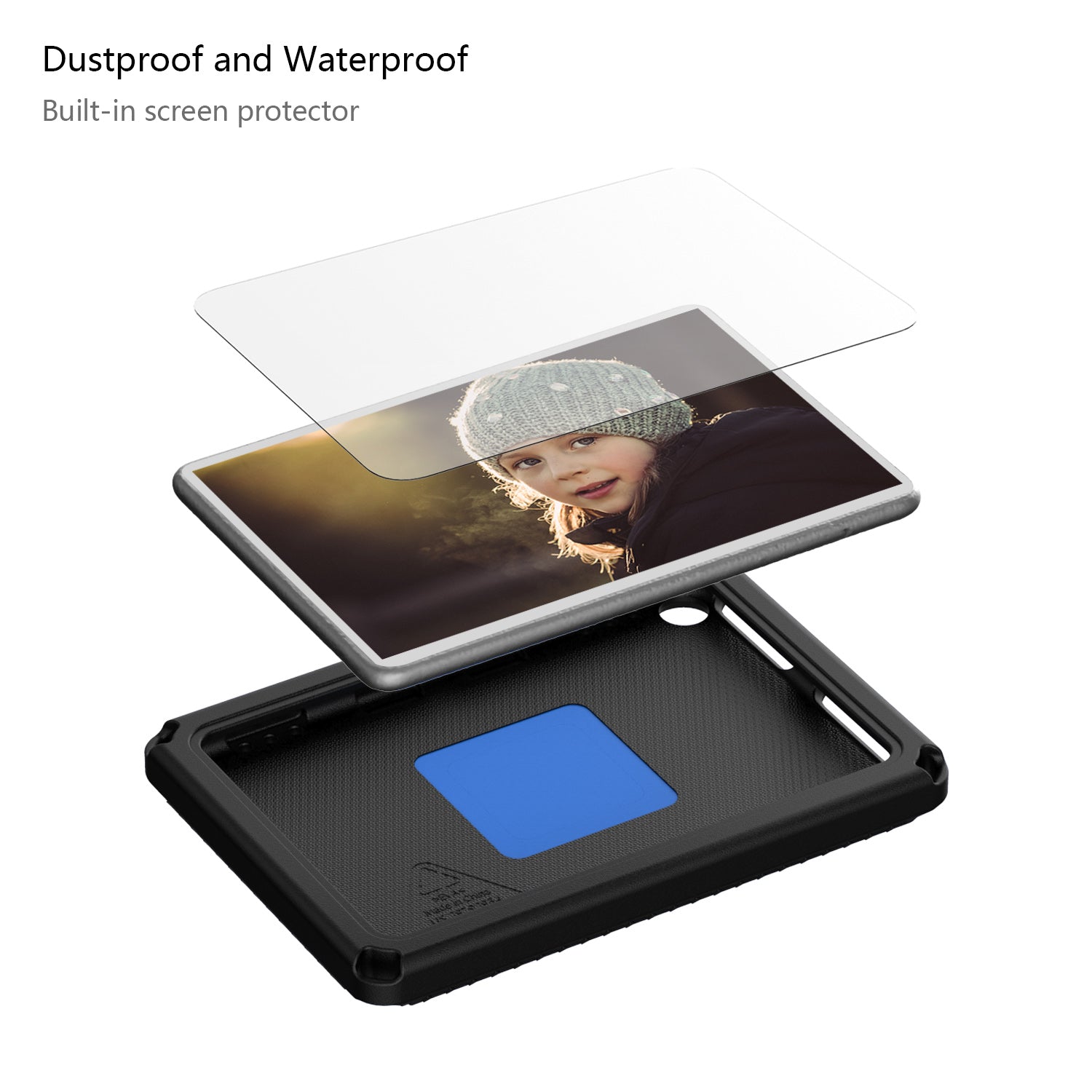 For Amazon Fire HD 8 (2022) (2020) Shockproof EVA Case with Shoulder Strap Waterproof Screen Protector