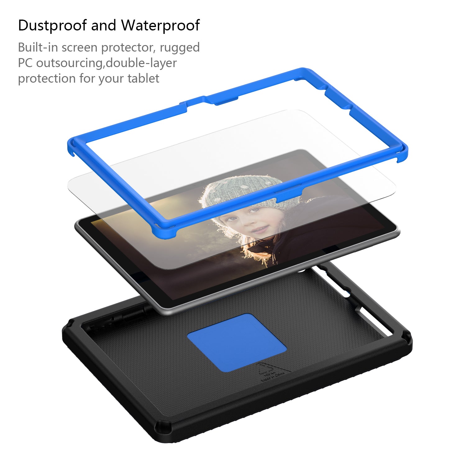 Hard EVA Case for Amazon Fire HD 10 (2021) Protective Cover with Shoulder Strap Screen Film