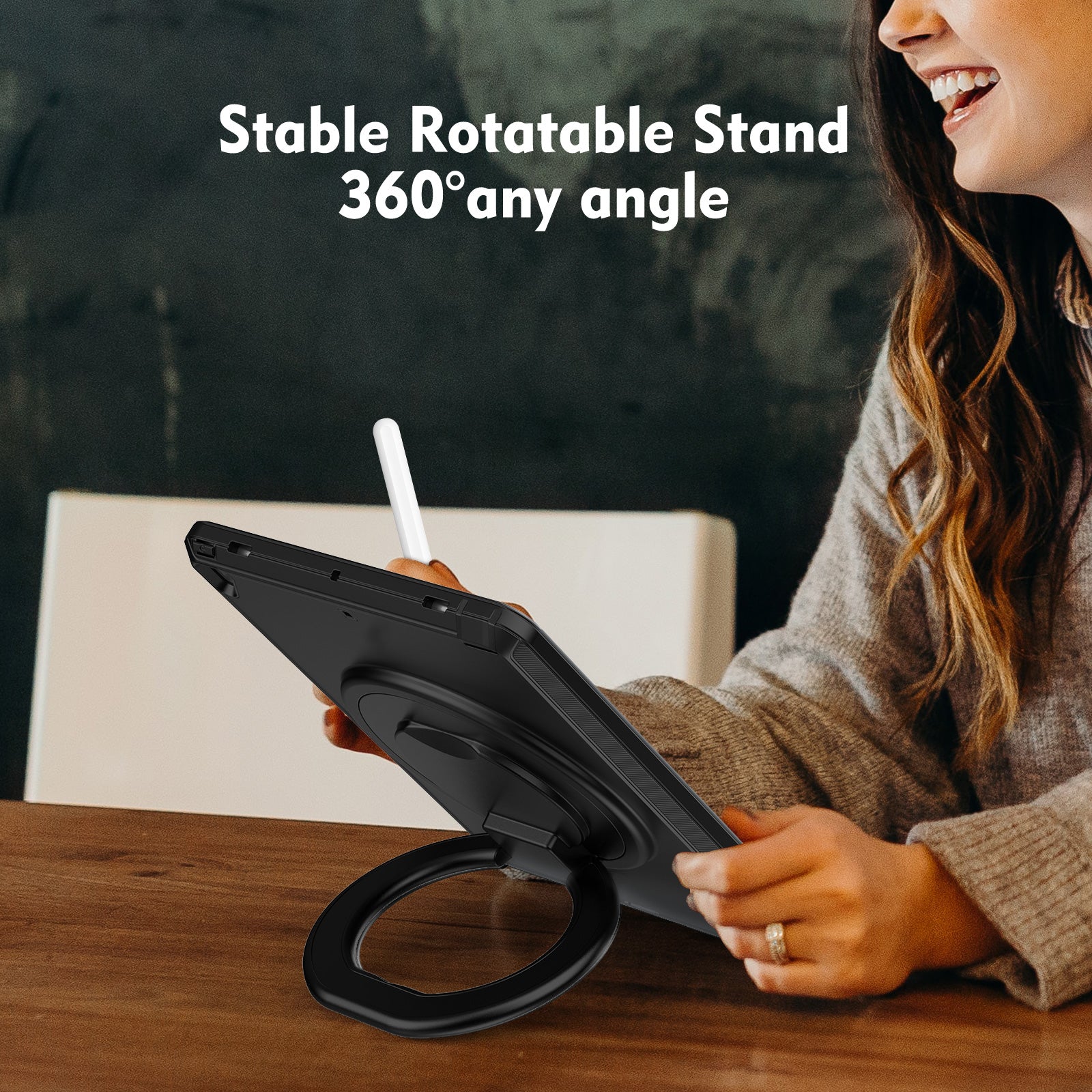 For iPad Pro 10.5-inch (2017) Air 10.5 inch (2019) Tablet Case PC TPU Kickstand Anti-Slip Cover