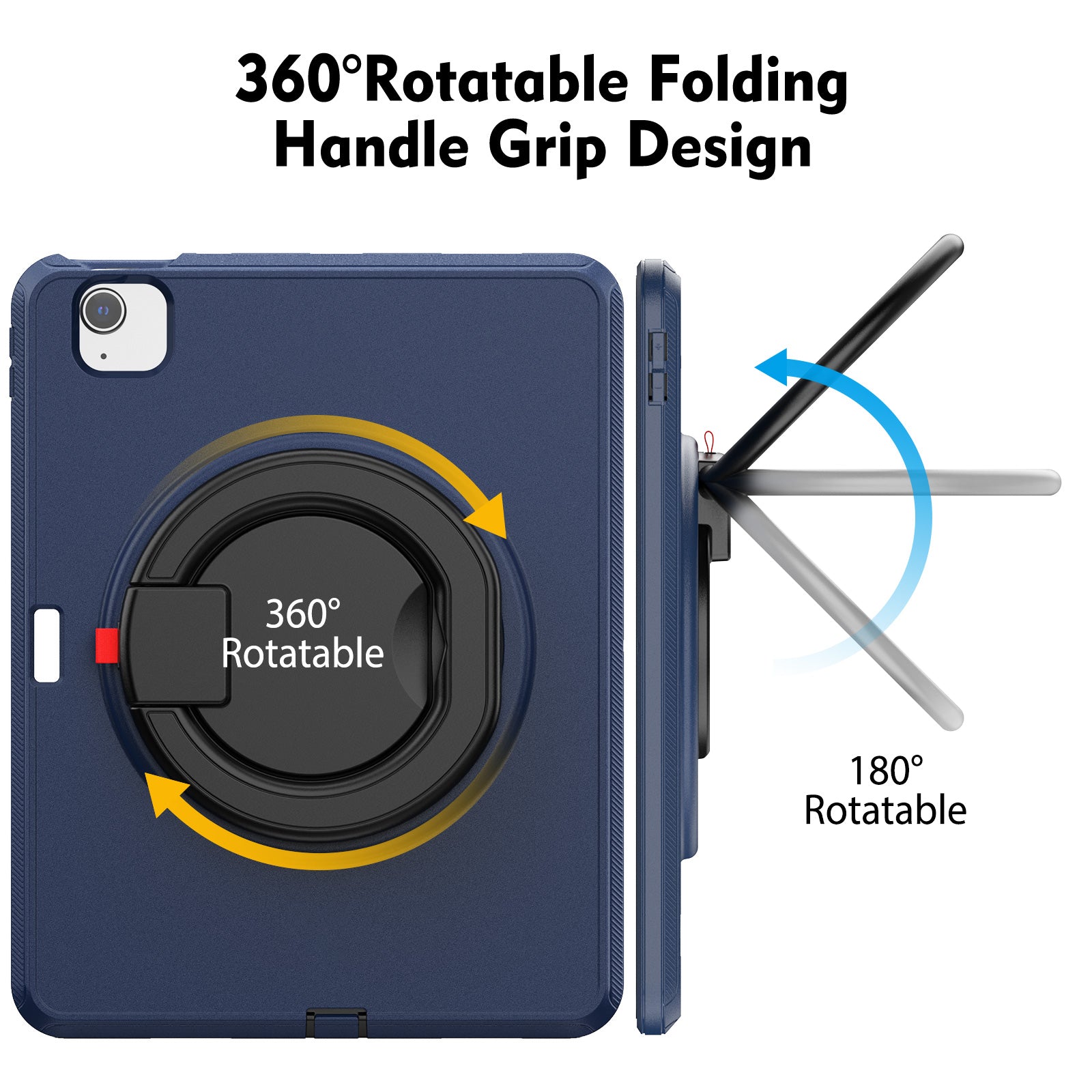 Tablet Case for iPad Pro 11 (2018) (2020) (2021) (2022) Air (2020) (2022) PC TPU Rotating Kickstand Protective Cover