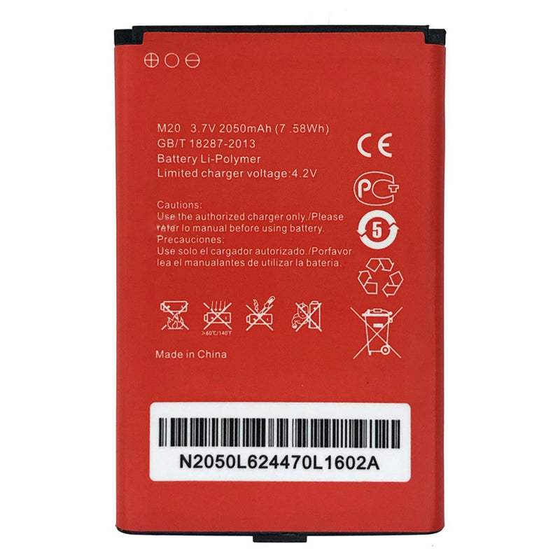 For ALTEL L02Hi 4G MiFi Wi-Fi LTE 3.7V 2050mAh Lithium-ion Polymer WiFi Router Hotspot Battery (Encode: M20) (without Logo)