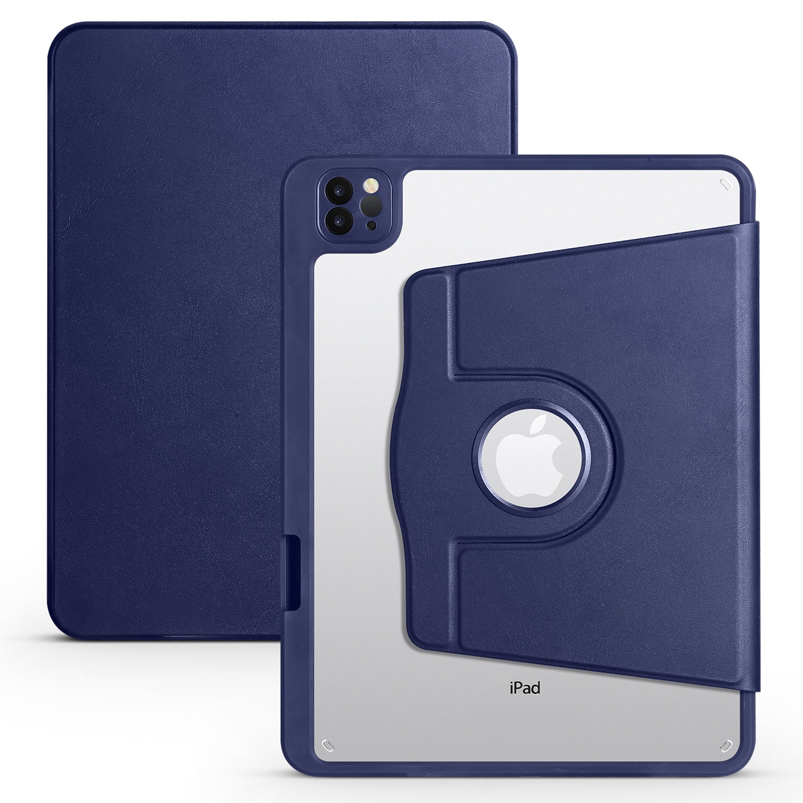 For iPad Pro 11 (2020) (2021) (2022) iPad Air (2020) (2022) Rotary Kickstand Tablet Case PU Leather Acrylic Protective Cover