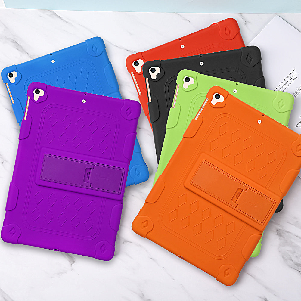 For iPad Air (2013) Air 2 iPad 9.7-inch (2017) (2018) Silicone Tablet Case PC Kickstand Protective Cover