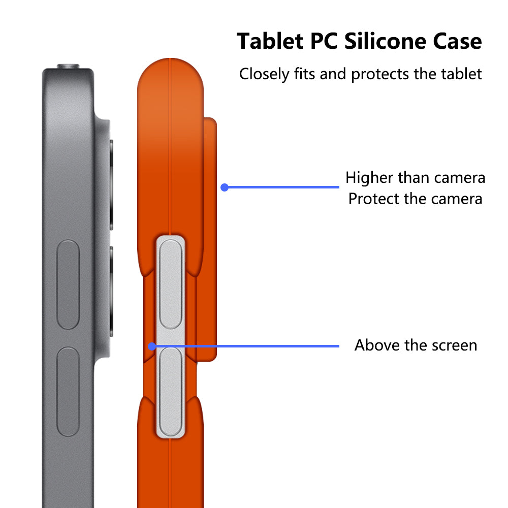 For iPad Pro 11 (2018) (2020) (2021) (2022) Air (2020) (2022) iPad 10.9 (2022) Silicone Tablet Case with Kickstand