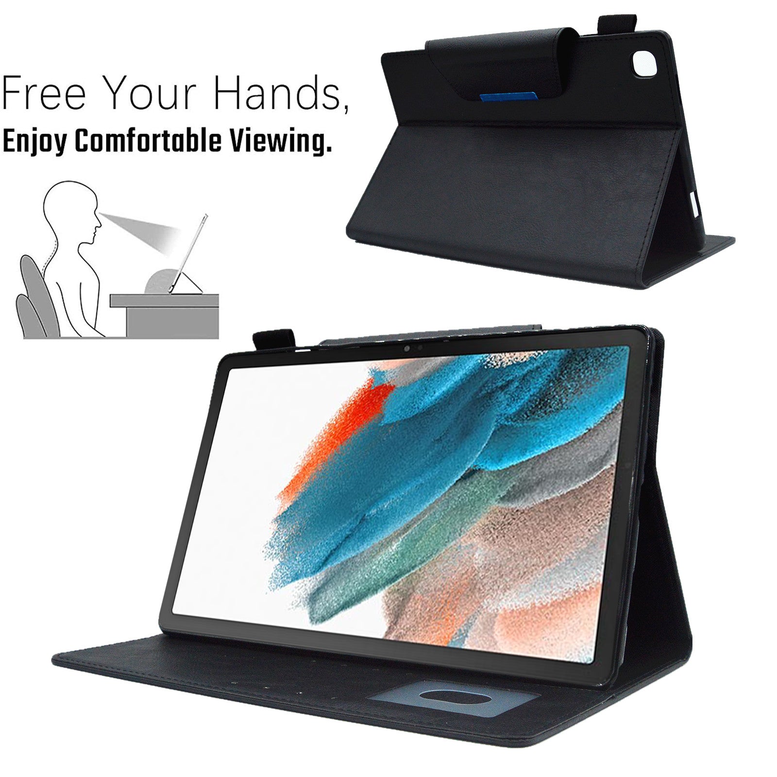 For Samsung Galaxy Tab A 8.0 (2019) SM-T290 (Wi-Fi) / SM-T295 (LTE) Tablet Case Leather Business Slim Stand Cover