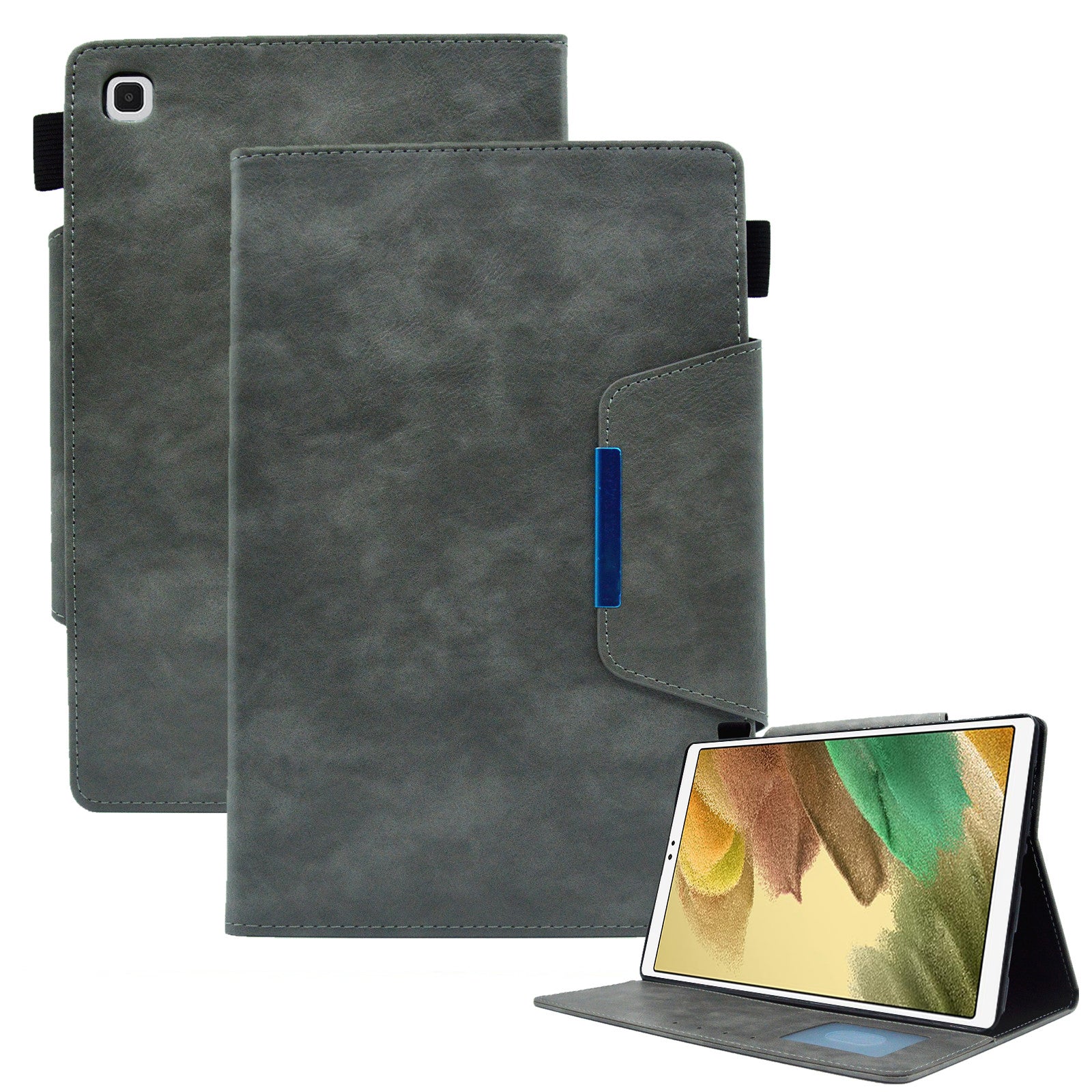 For Samsung Galaxy Tab A7 Lite 8.7-inch T220 / T225 Leather Tablet Stand Cover Wallet Slim Tablet Case