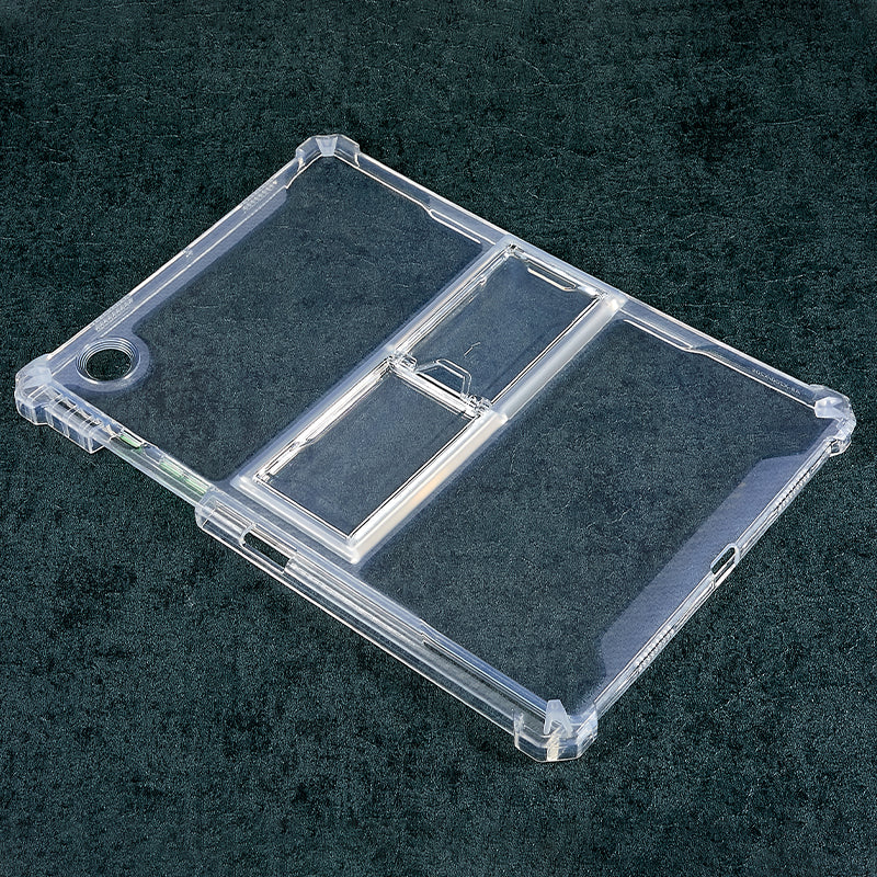 For Samsung Galaxy Tab A8 10.5 (2021) X205 / X200 Transparent TPU Protective Cover Kickstand Drop-proof Tablet Case