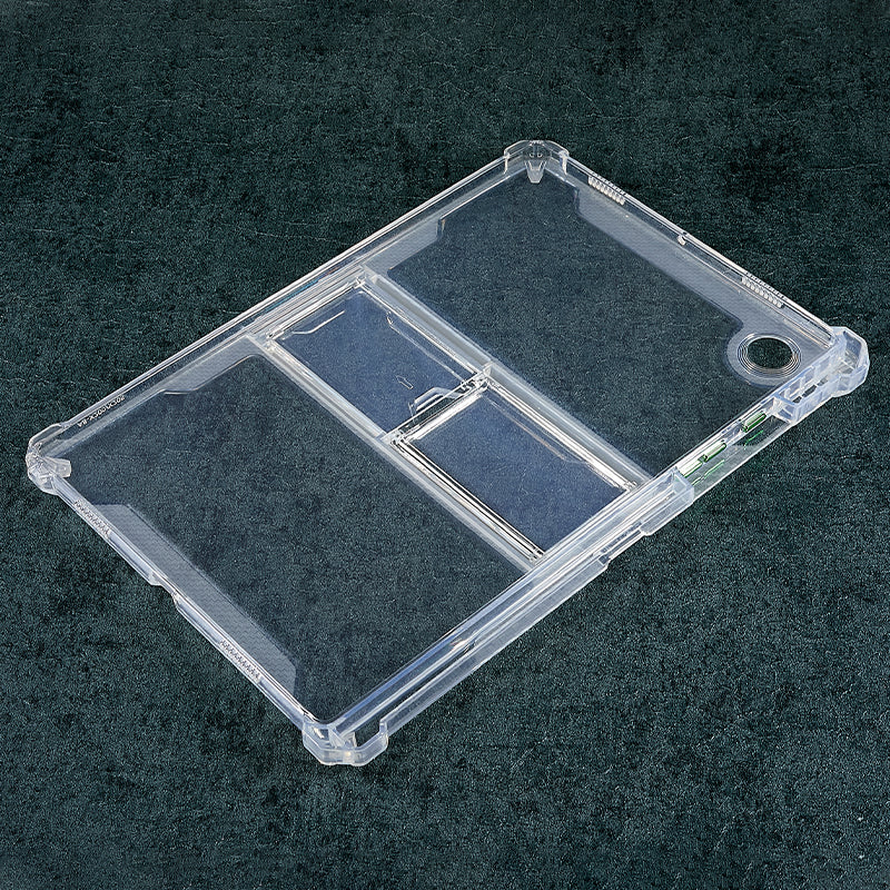 For Samsung Galaxy Tab A8 10.5 (2021) X205 / X200 Transparent TPU Protective Cover Kickstand Drop-proof Tablet Case