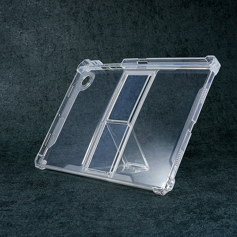 For Samsung Galaxy Tab A8 10.5 (2021) X205 / X200 Transparent TPU Protective Cover Kickstand Drop-proof Tablet Case