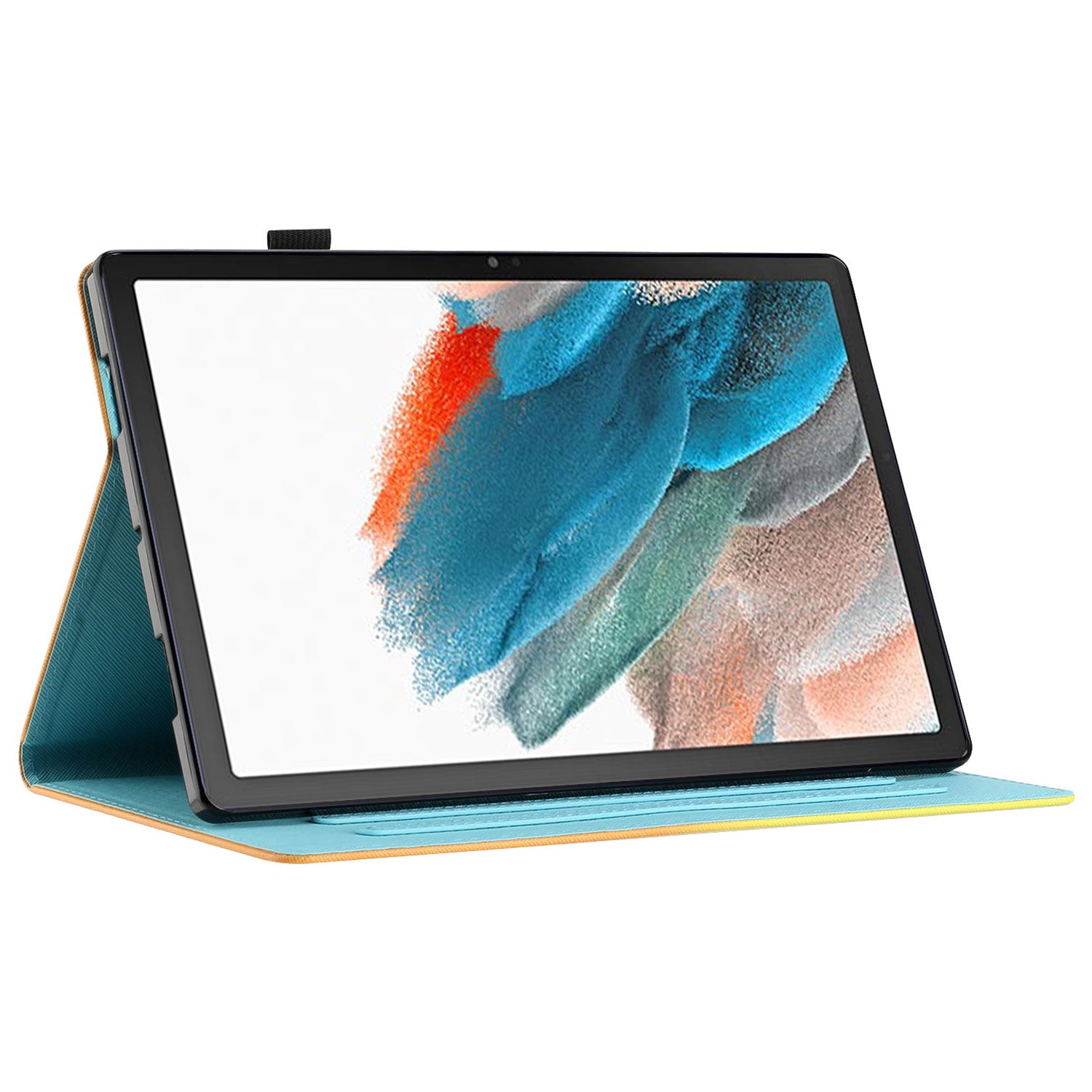For Samsung Galaxy Tab A8 10.5 (2021) X205 / X200 Gradient Tablet Case Folding Stand PU Leather Cover with Card Holder