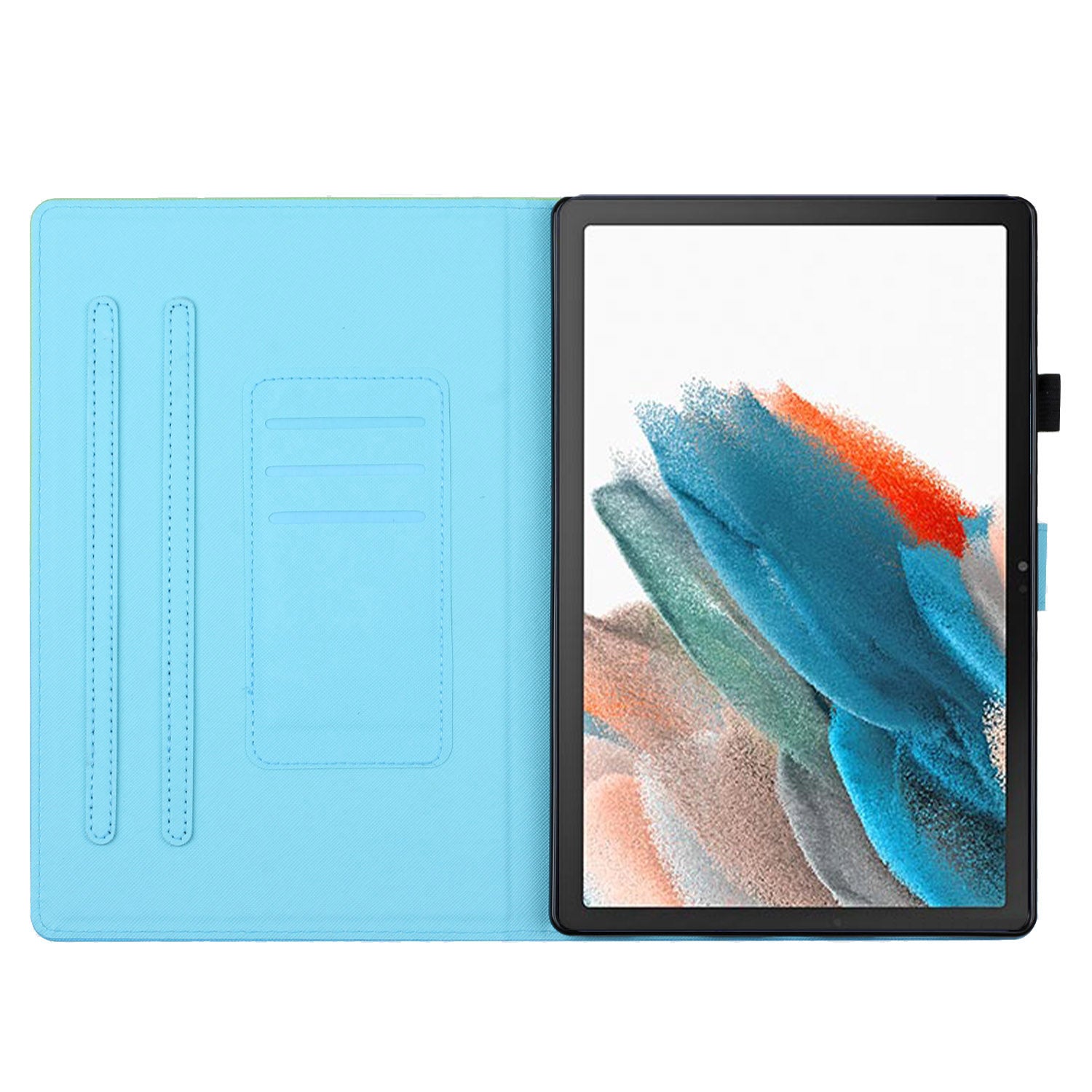 For Samsung Galaxy Tab A8 10.5 (2021) X205 / X200 Gradient Tablet Case Folding Stand PU Leather Cover with Card Holder