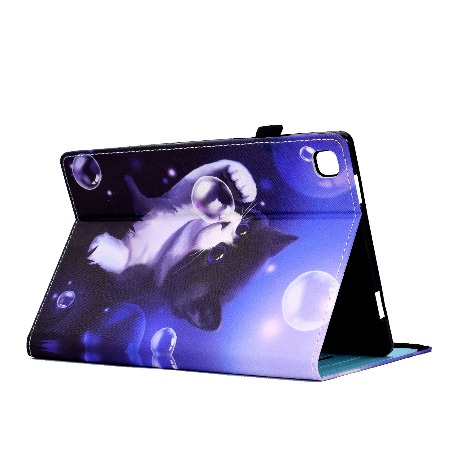 For Samsung Galaxy Tab S6 Lite (2022) / Tab S6 Lite Pattern Printing Tablet Stand Case Leather Card Slots Cover with Elastic Band