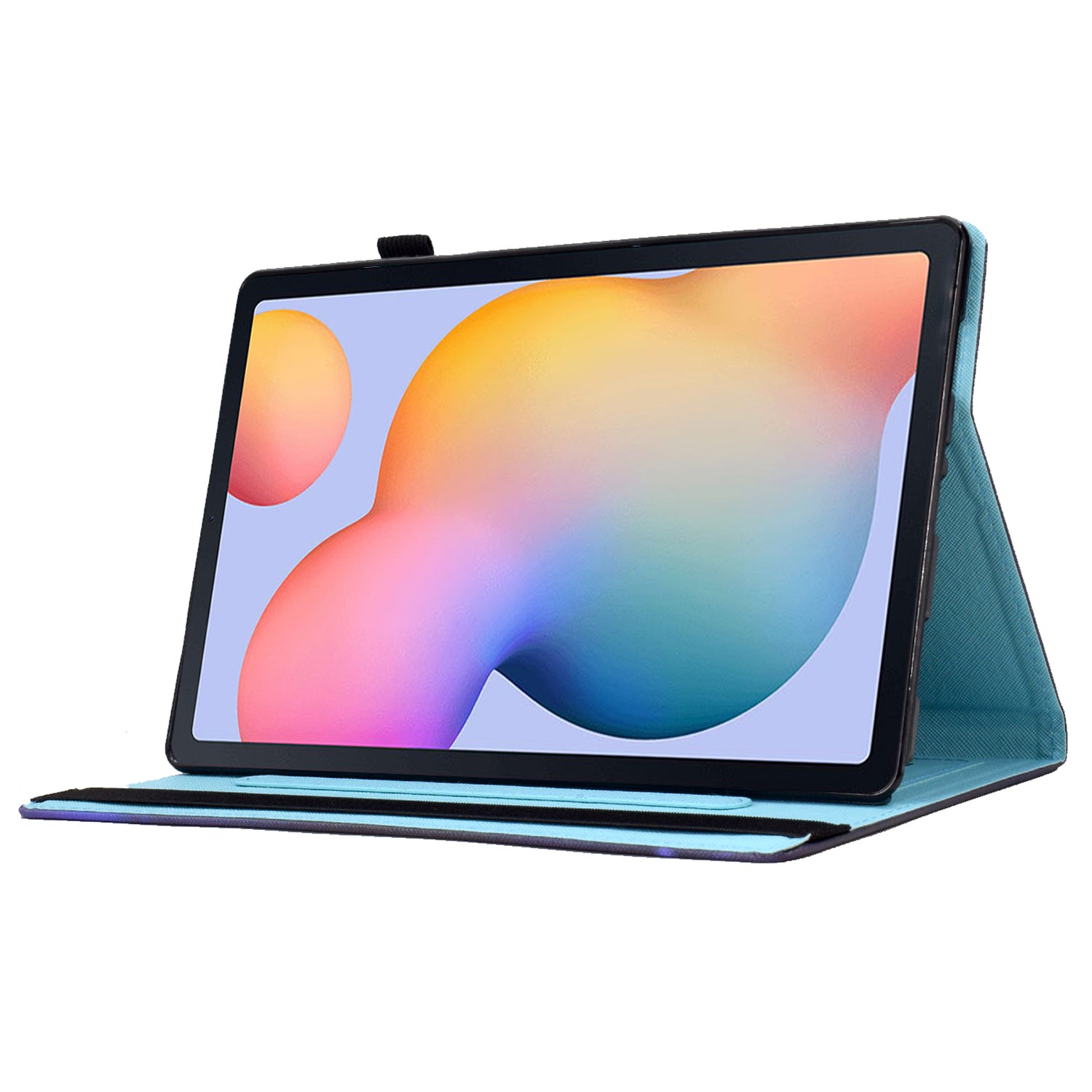 For Samsung Galaxy Tab S6 Lite (2022) / Tab S6 Lite Pattern Printing Tablet Stand Case Leather Card Slots Cover with Elastic Band