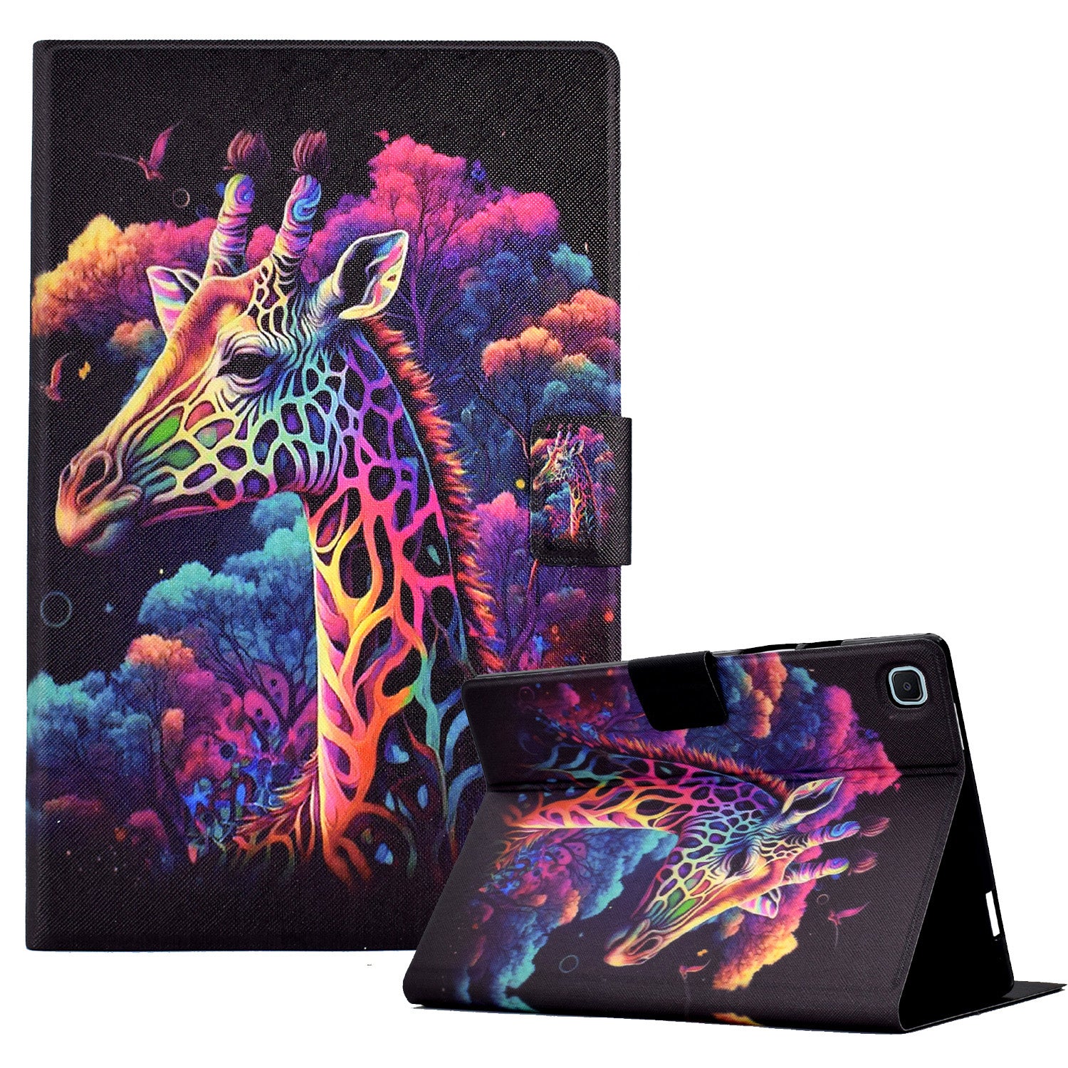 Leather Flip Cover for Samsung Galaxy Tab S6 Lite (SM-P610 / 615) Case Pattern Printed Tablet Cover with Card Holder