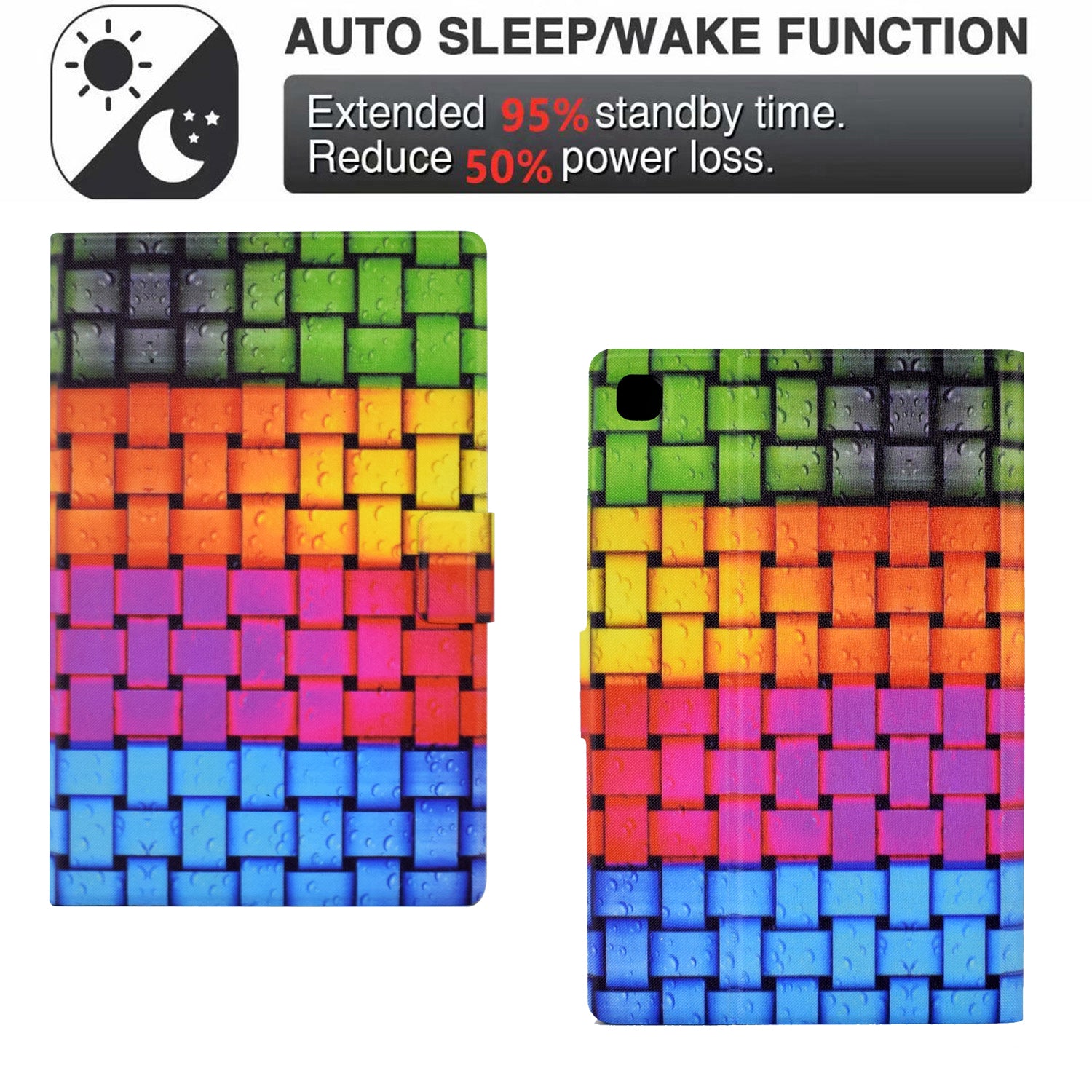 Leather Flip Cover for Samsung Galaxy Tab S6 Lite (SM-P610 / 615) Case Pattern Printed Tablet Cover with Card Holder