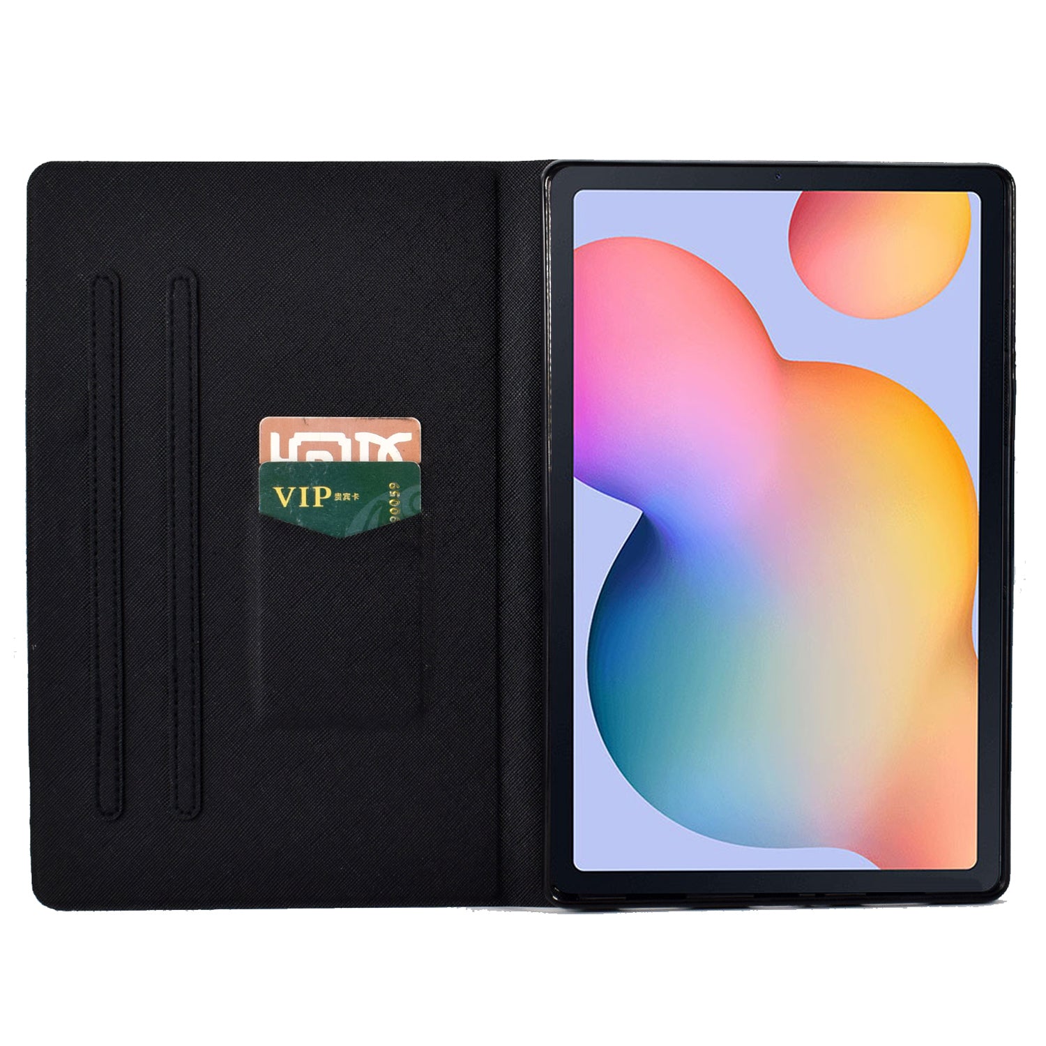 Leather Flip Cover for Samsung Galaxy Tab S6 Lite (SM-P610 / 615) Case Pattern Printed Tablet Cover with Card Holder