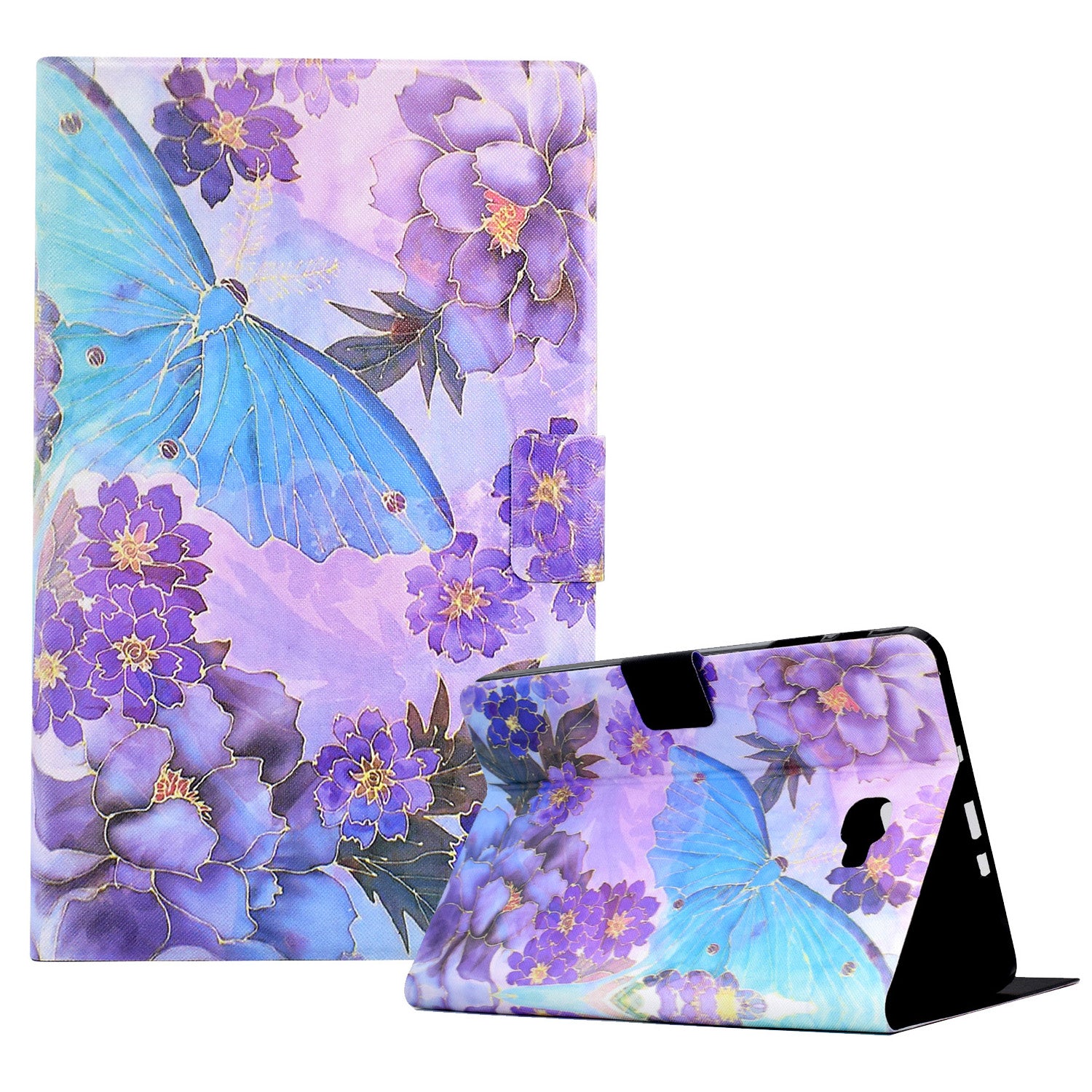 For Samsung Galaxy Tab A 10.1 (2016) T580 / T585 Leather Flip Cover Pattern Printed Tablet Case with Card Slots