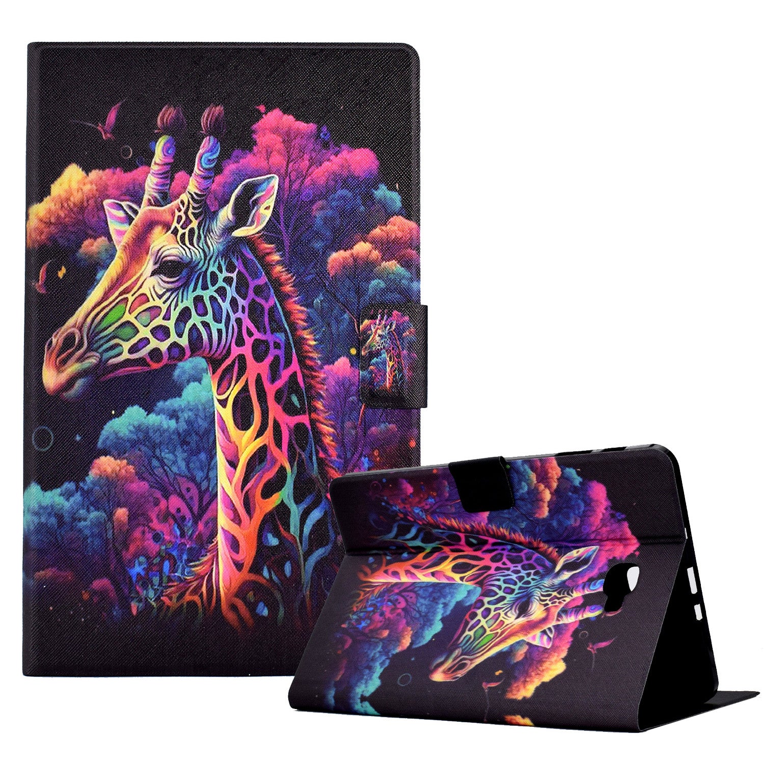 For Samsung Galaxy Tab A 10.1 (2016) T580 / T585 Leather Flip Cover Pattern Printed Tablet Case with Card Slots