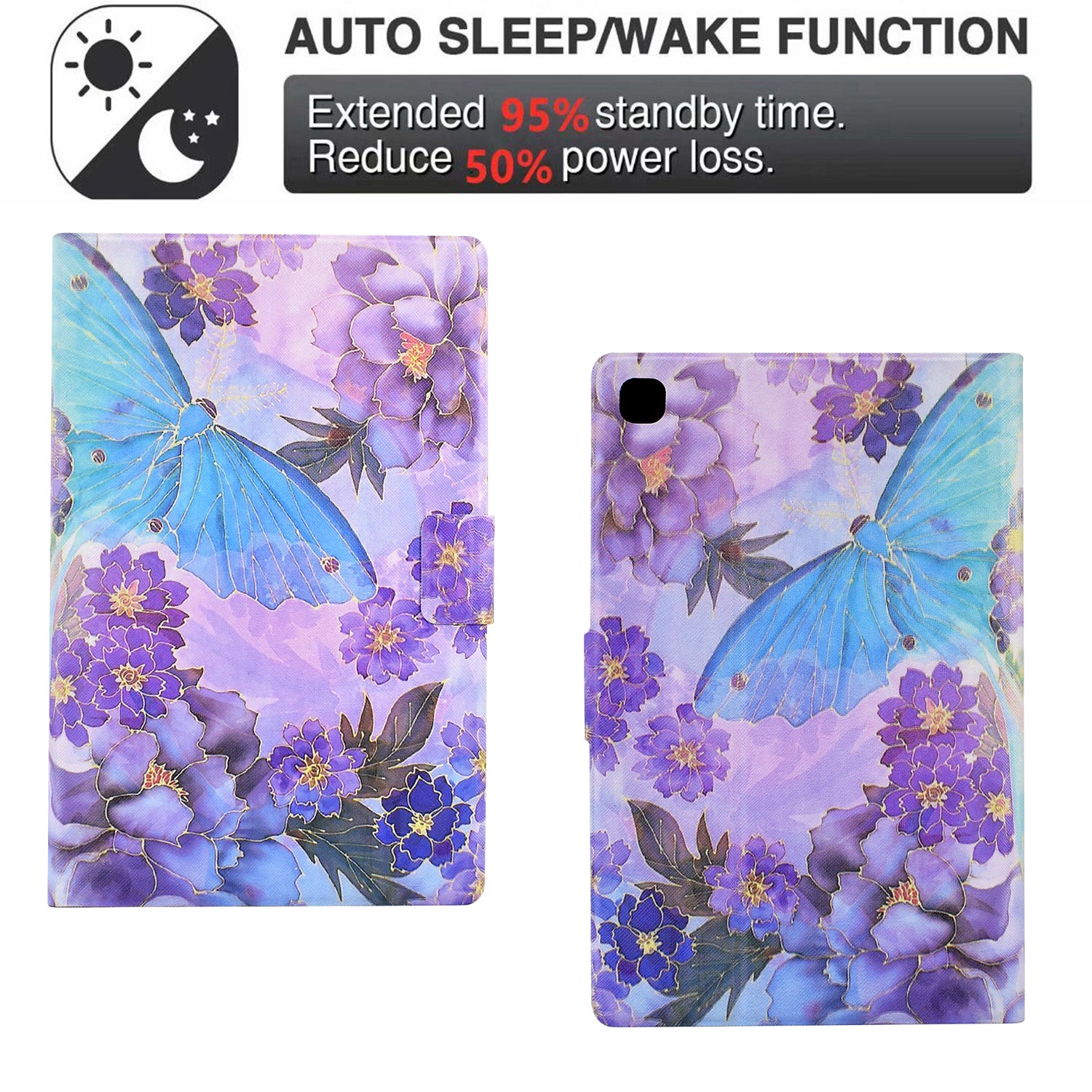 Pattern Printed Shockproof Case for Samsung Galaxy Tab A 10.1 (2019) T510 / T515 Leather Tablet Cover with Card Slots