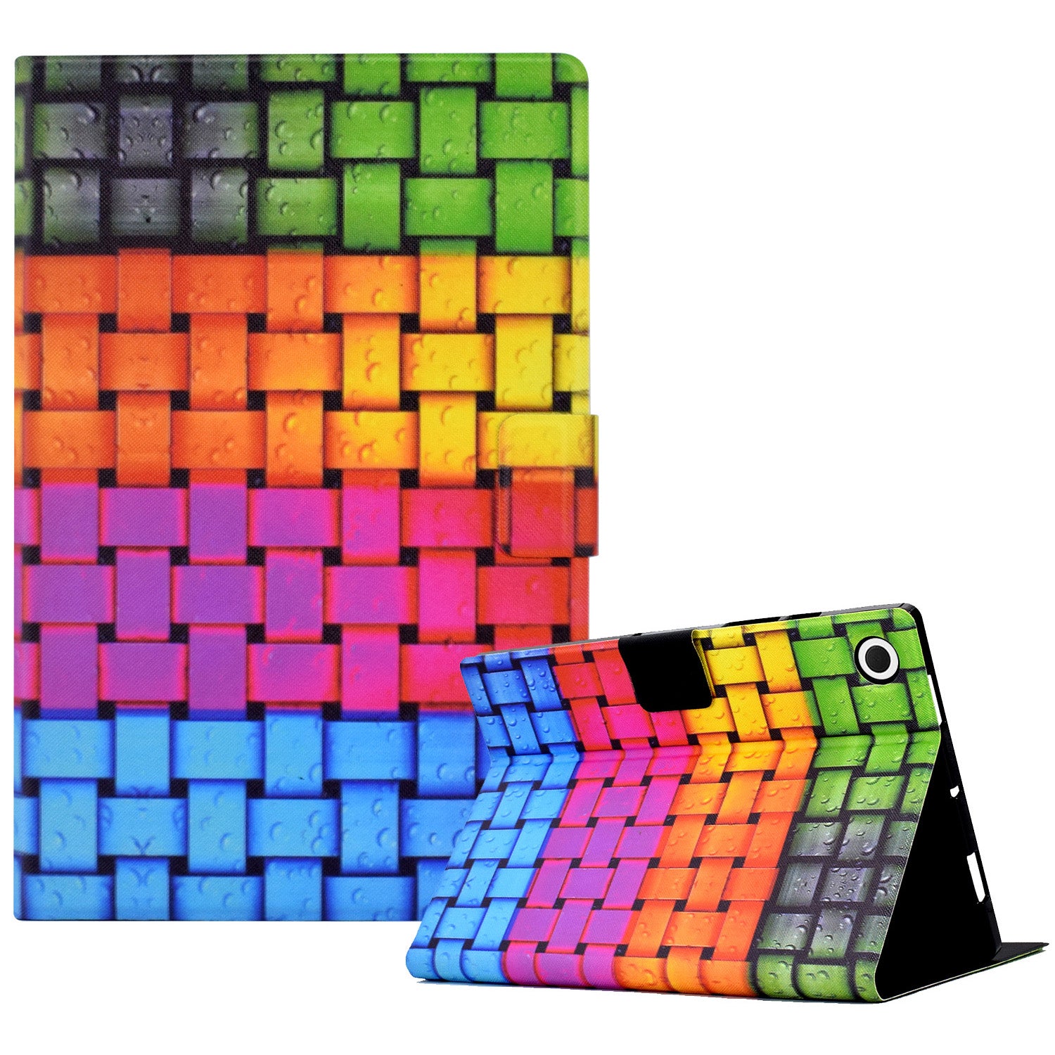 Pattern Printed Leather Cover for Samsung Galaxy Tab A8 10.5 (2021) X205 / X200 Card Slots Tablet Case