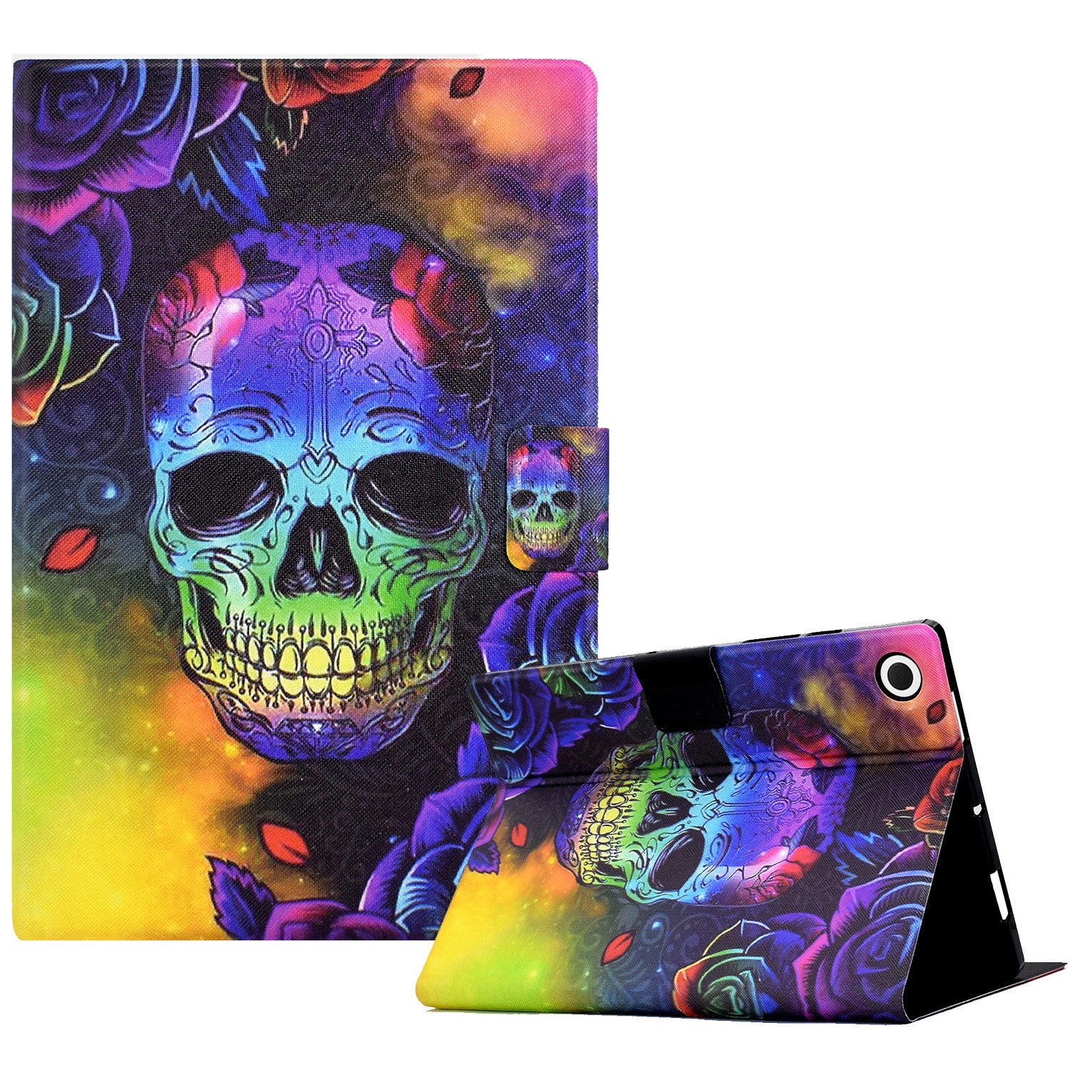 Pattern Printed Leather Cover for Samsung Galaxy Tab A8 10.5 (2021) X205 / X200 Card Slots Tablet Case
