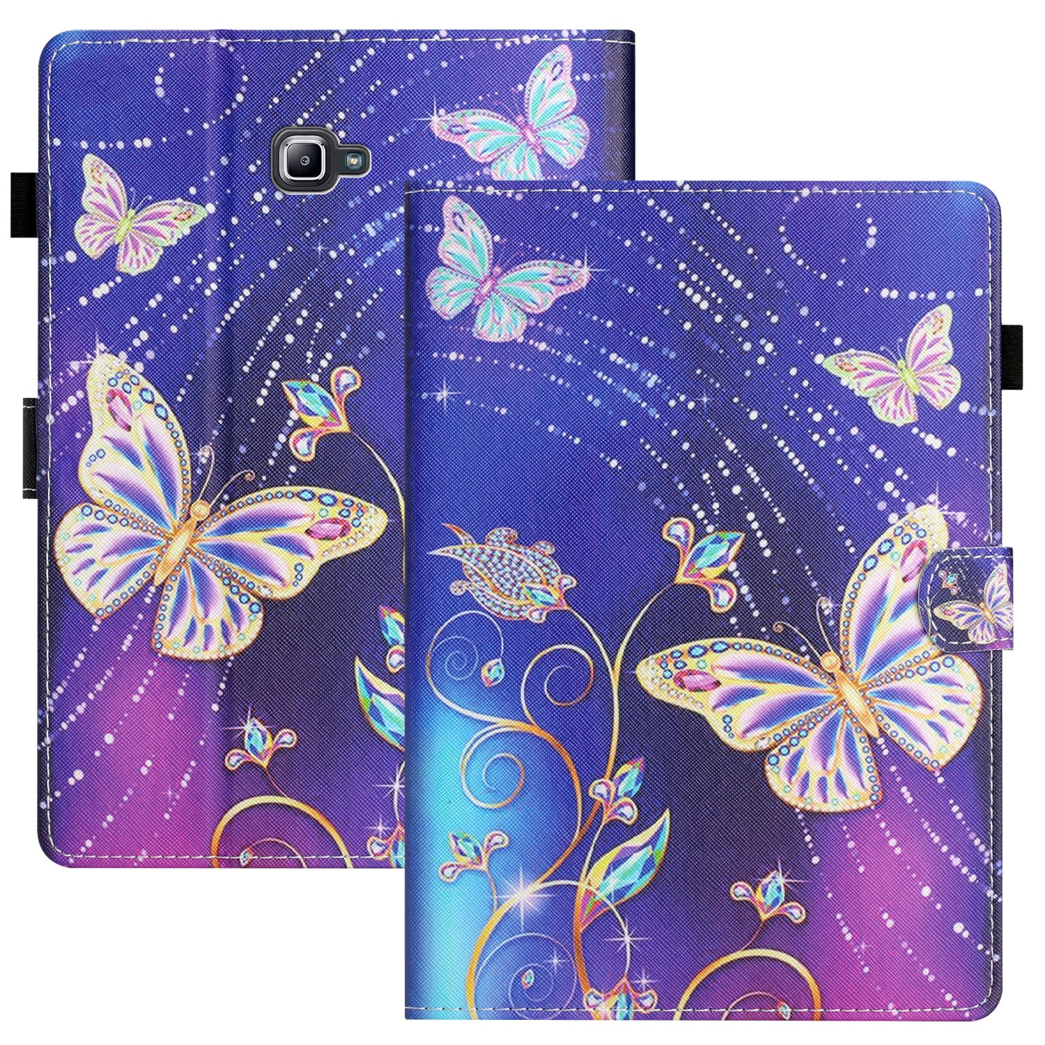 For Samsung Galaxy Tab A 10.1 (2016) T580 / T585 PU Leather Cover Pattern Printing Shockproof Tablet Case