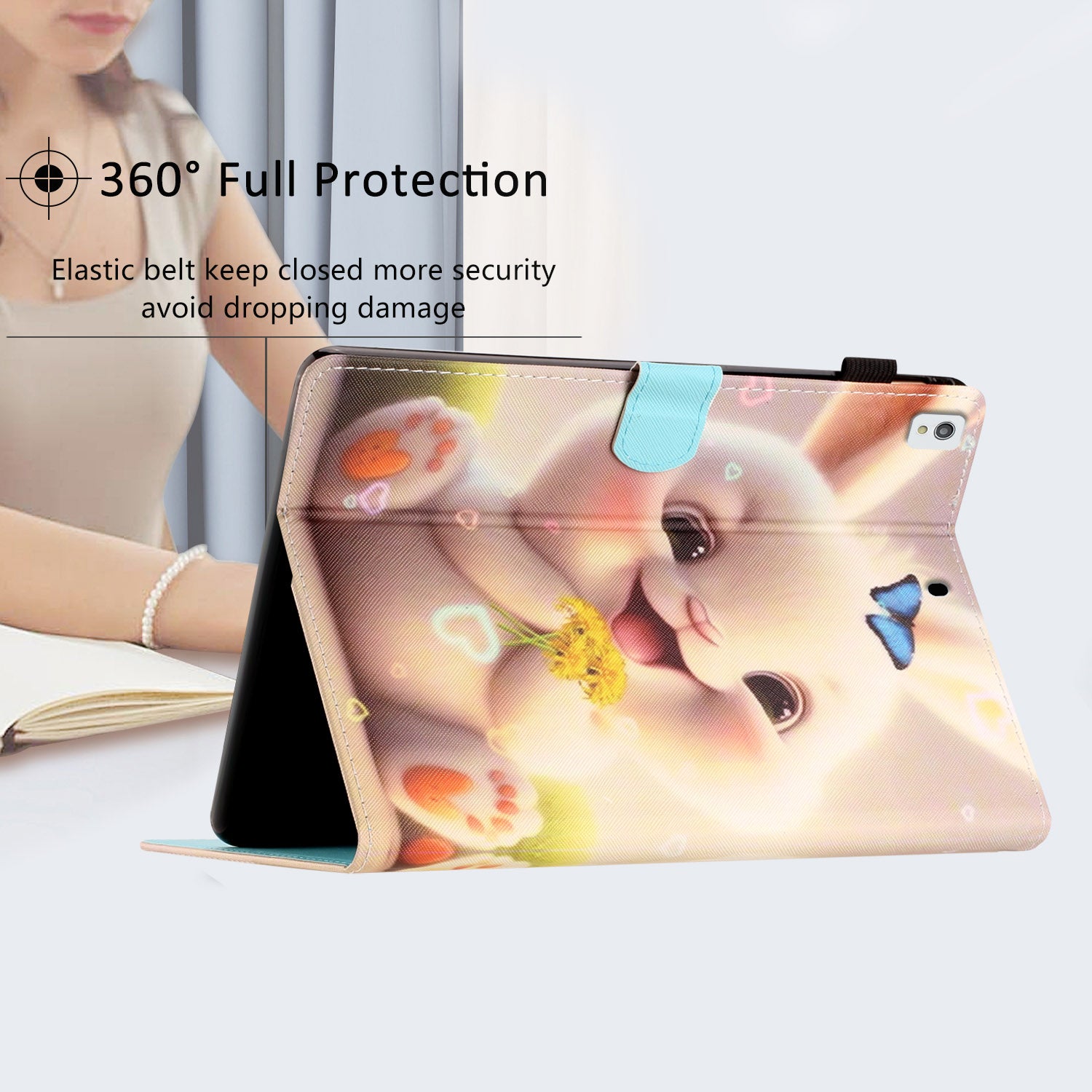 Pattern Printing Tablet Case for Samsung Galaxy Tab S6 Lite P610 / P615 Anti-Scratch PU Leather Flip Cover