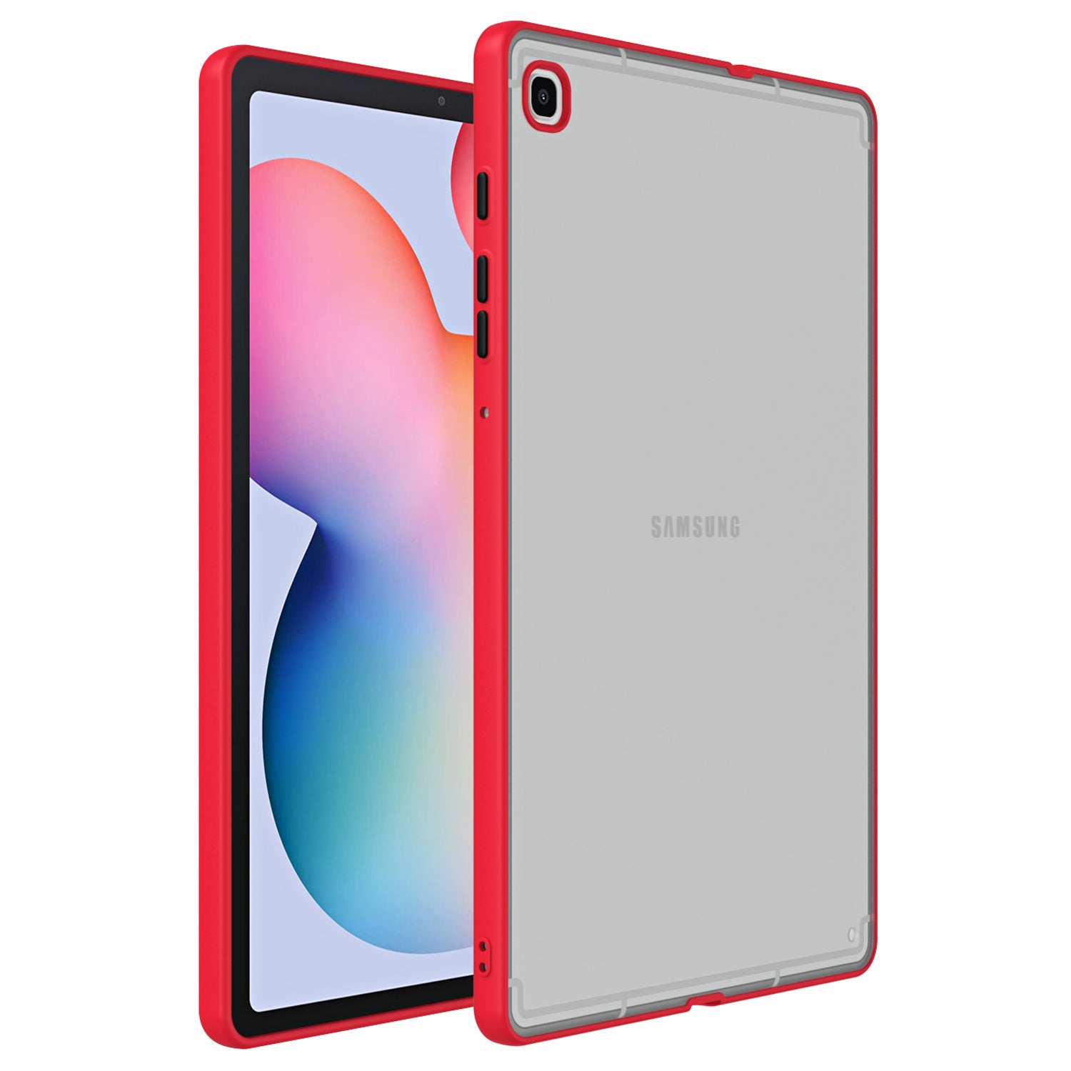 For Samsung Galaxy Tab S6 Lite P610 P615 / Tab S6 Lite (2022) Matte Tablet Case Contrast Color PC TPU Tablet Back Protector