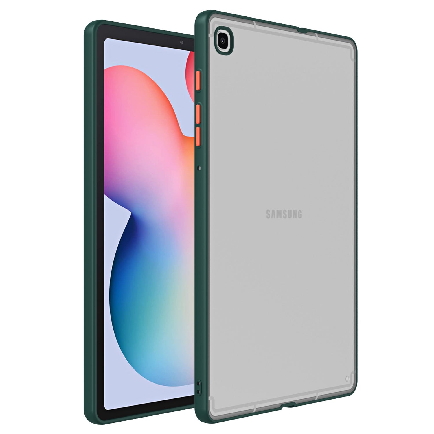 For Samsung Galaxy Tab S6 Lite P610 P615 / Tab S6 Lite (2022) Matte Tablet Case Contrast Color PC TPU Tablet Back Protector