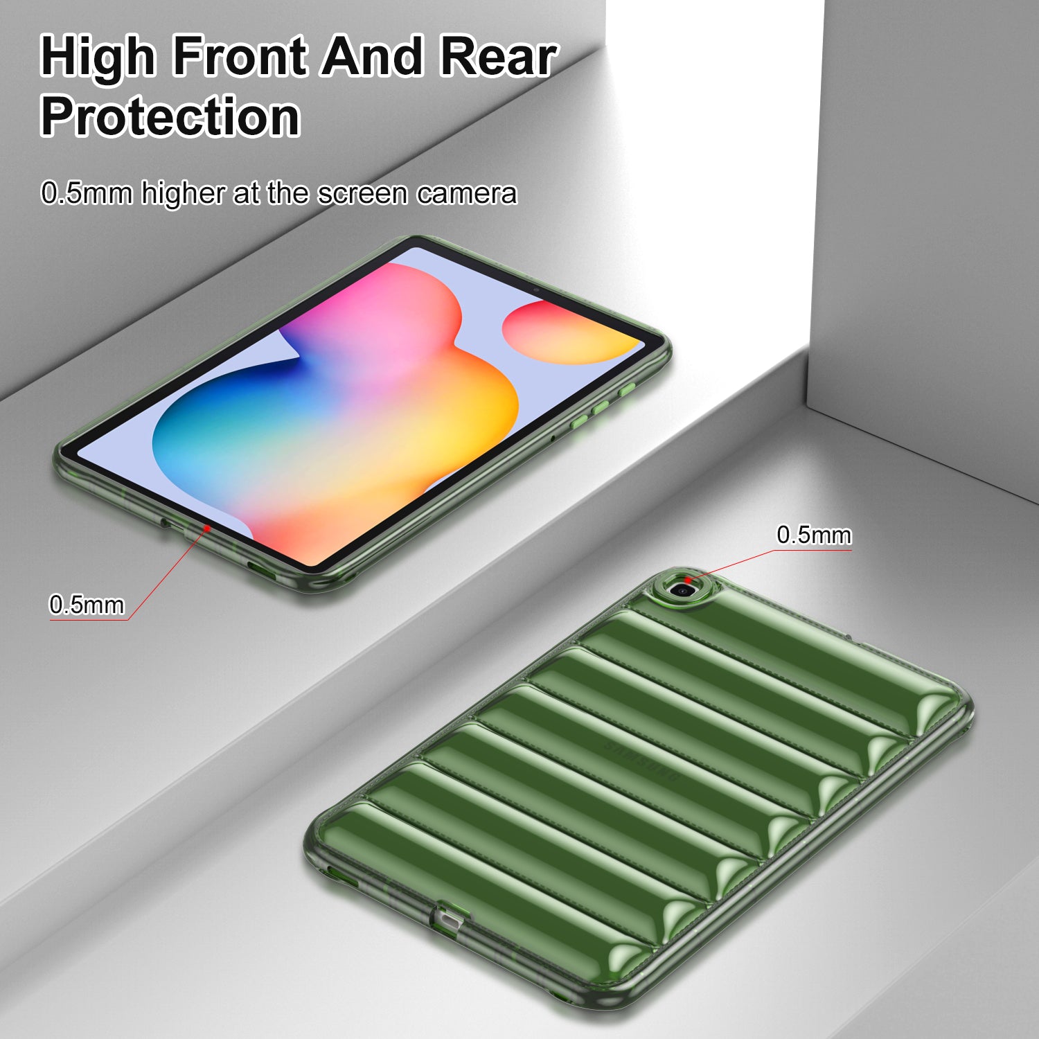 For Samsung Galaxy Tab S6 Lite P610 P615 / Tab S6 Lite (2022) TPU Tablet Case Down Jacket Design Protective Cover