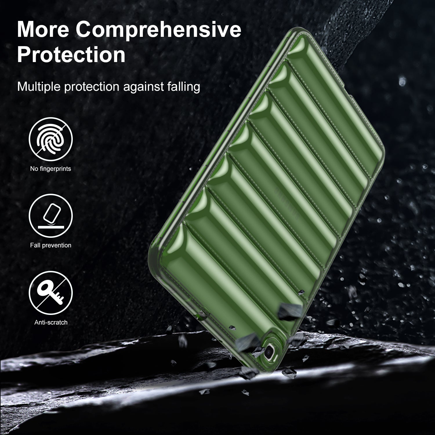 For Samsung Galaxy Tab S6 Lite P610 P615 / Tab S6 Lite (2022) TPU Tablet Case Down Jacket Design Protective Cover