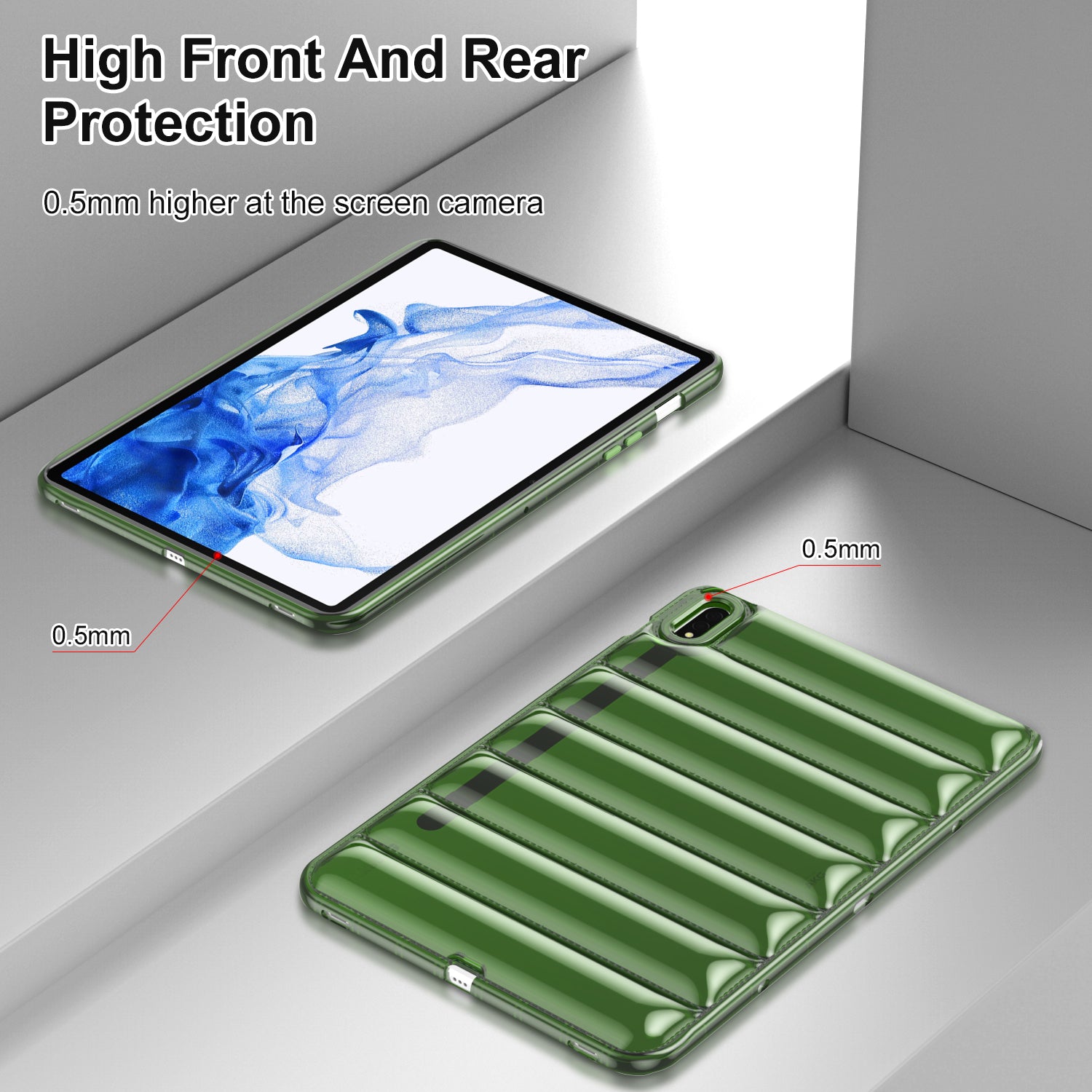 For Samsung Galaxy Tab S7 T870 / Tab S8 X700 Tablet Case Down Jacket Design Soft Touch TPU Cover