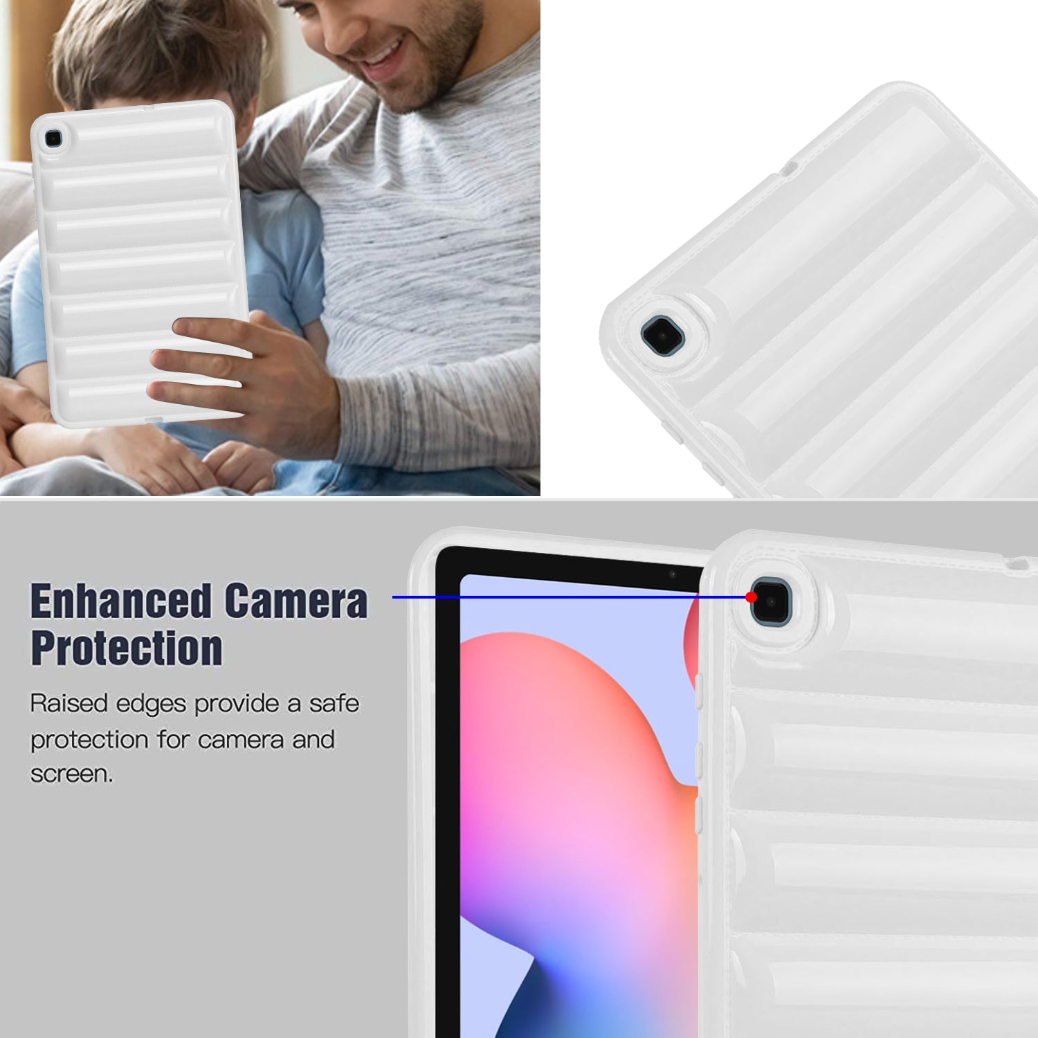 For Samsung Galaxy Tab S6 Lite P610 P615 / S6 Lite (2022) Anti-Shock Tablet Case Down Jacket Texture Soft TPU Cover