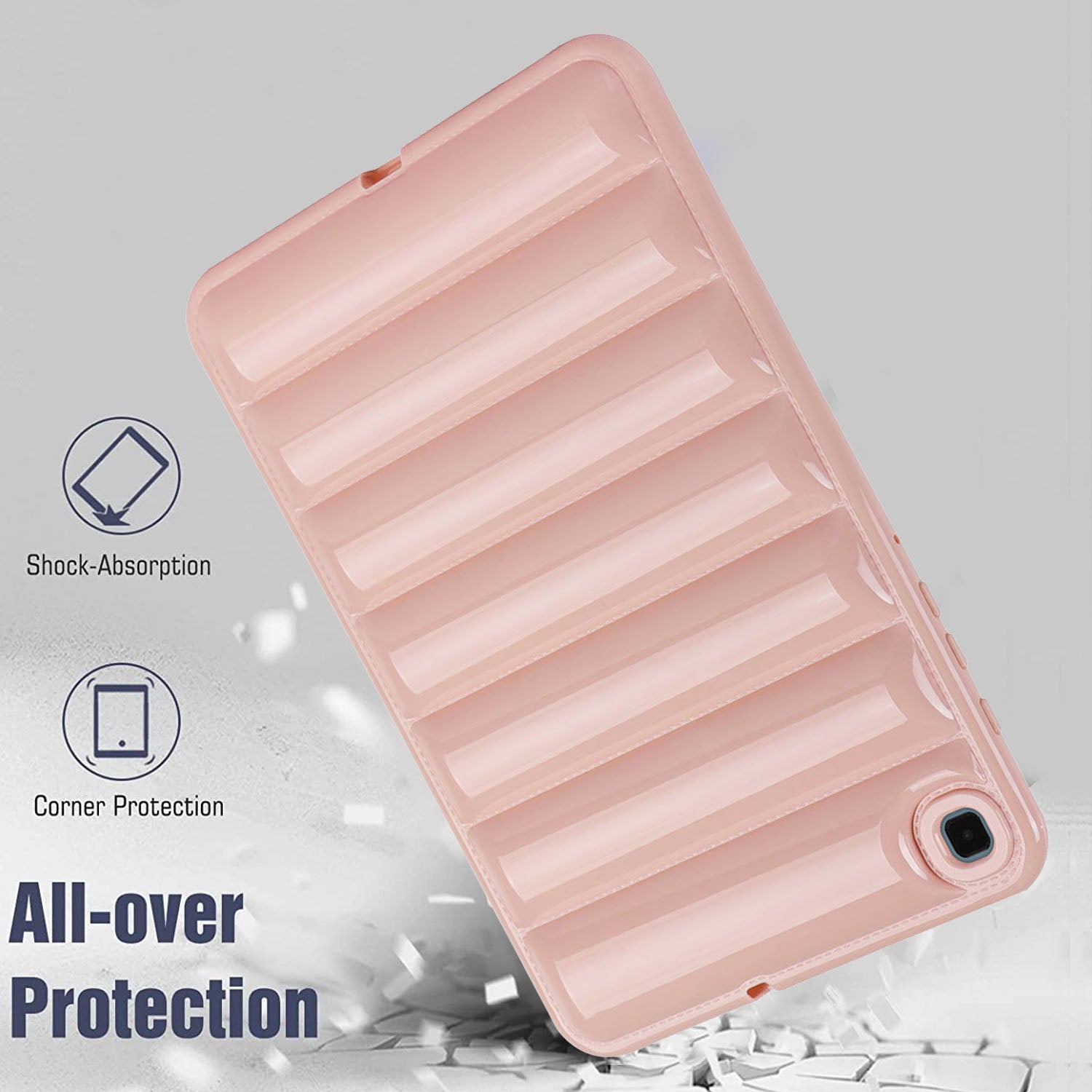 For Samsung Galaxy Tab S6 Lite P610 P615 / S6 Lite (2022) Anti-Shock Tablet Case Down Jacket Texture Soft TPU Cover