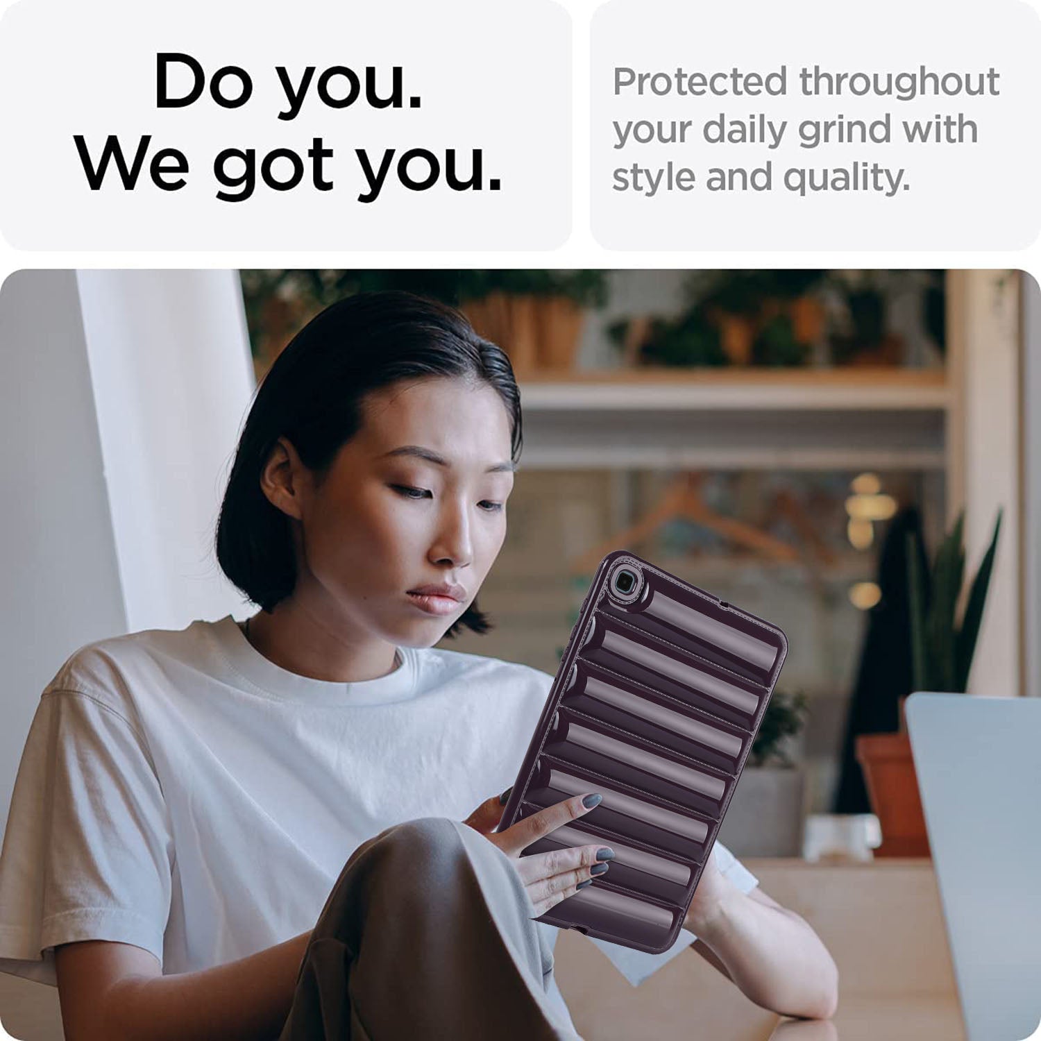 For Samsung Galaxy Tab S6 Lite P610 P615 / S6 Lite (2022) Anti-Shock Tablet Case Down Jacket Texture Soft TPU Cover