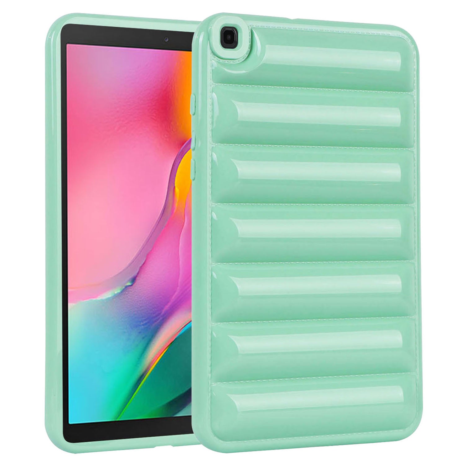 For Samsung Galaxy Tab A 8.0 (2019) SM-T290 (Wi-Fi) / SM-T295 (LTE) TPU Tablet Case Down Jacket Texture Cover