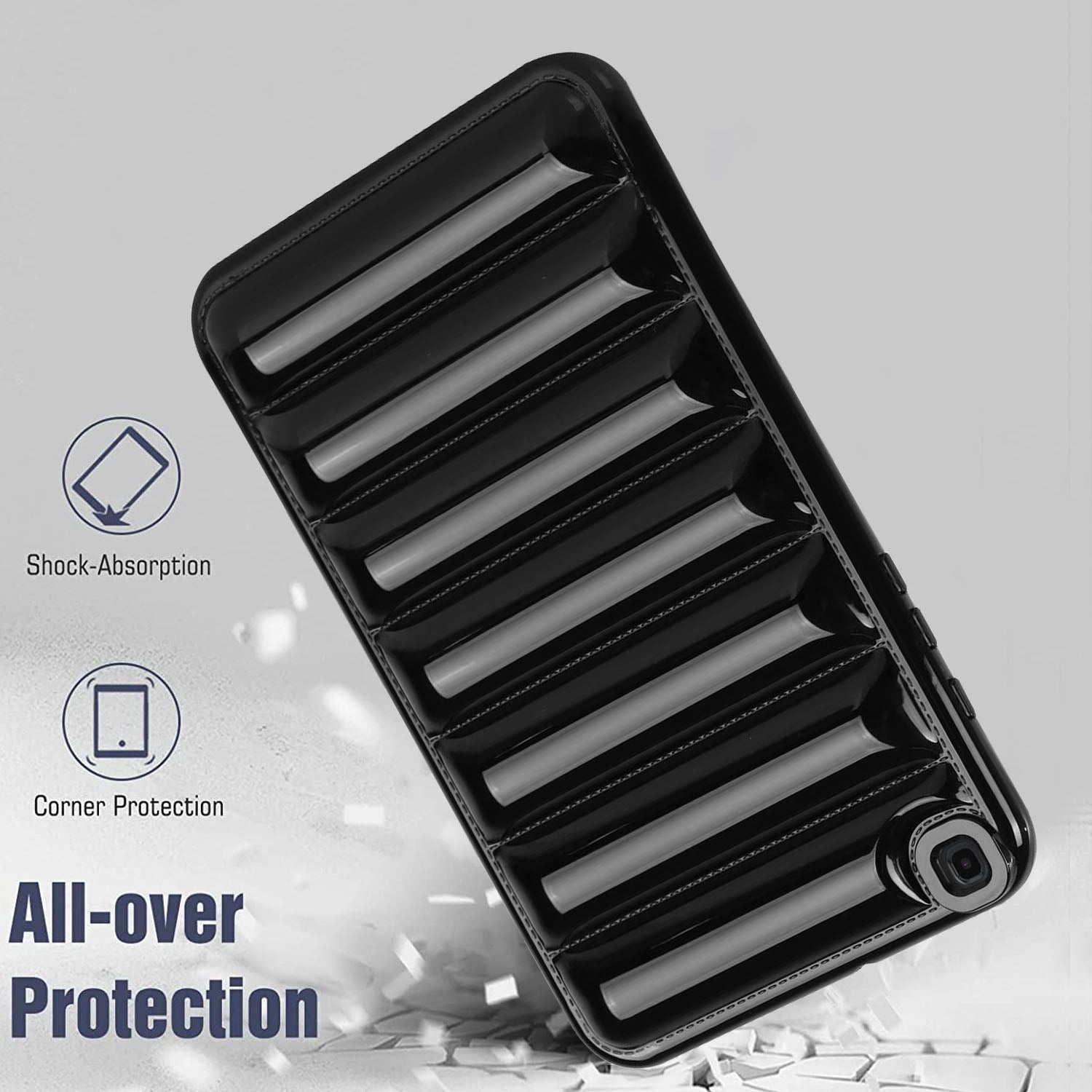 For Samsung Galaxy Tab A 8.0 (2019) SM-T290 (Wi-Fi) / SM-T295 (LTE) TPU Tablet Case Down Jacket Texture Cover