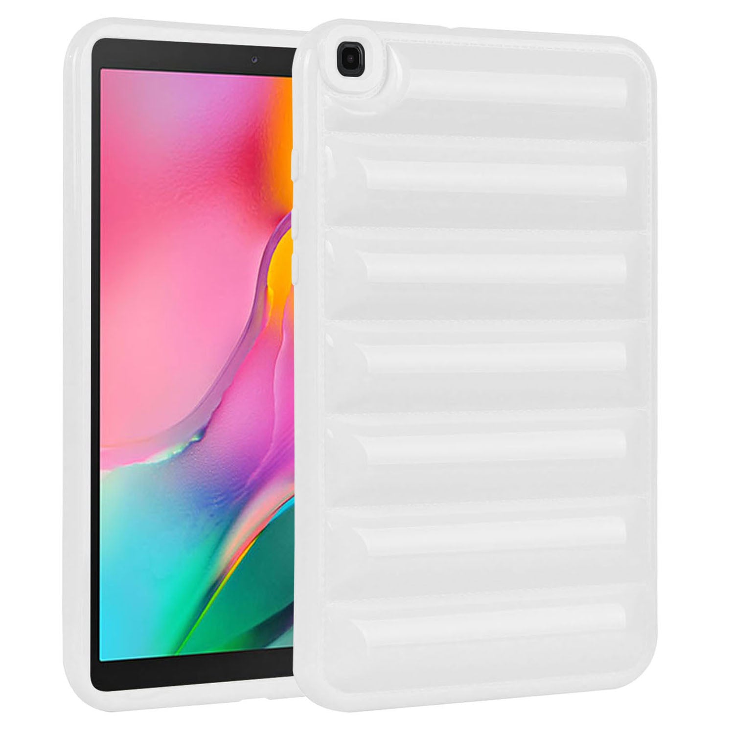 For Samsung Galaxy Tab A 8.0 (2019) SM-T290 (Wi-Fi) / SM-T295 (LTE) TPU Tablet Case Down Jacket Texture Cover