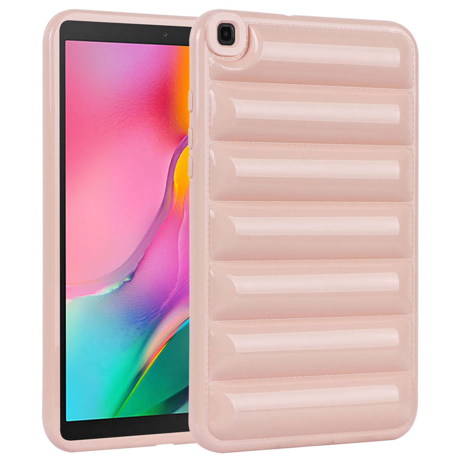 For Samsung Galaxy Tab A 8.0 (2019) SM-T290 (Wi-Fi) / SM-T295 (LTE) TPU Tablet Case Down Jacket Texture Cover