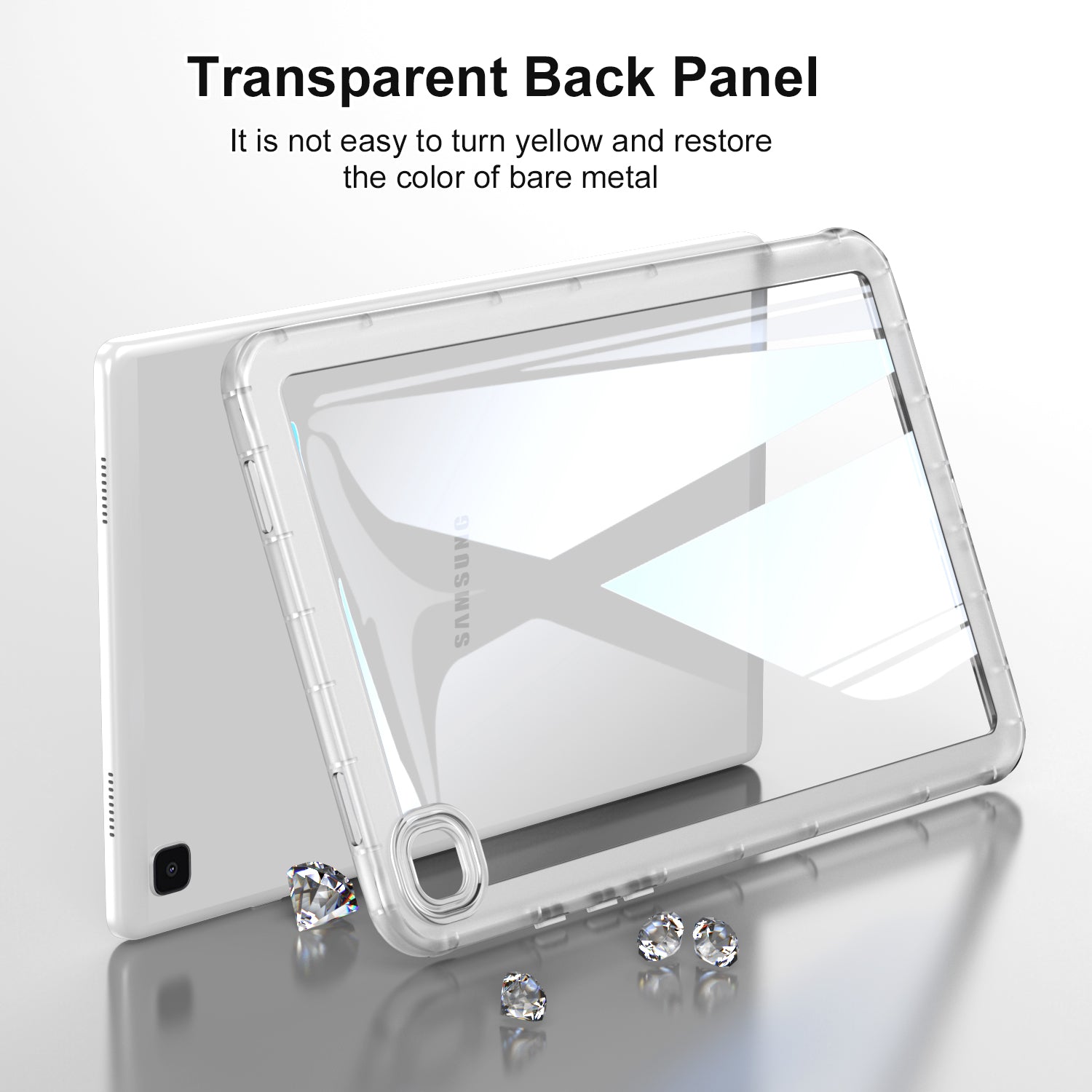 For Samsung Galaxy Tab A 8.0 (2019) SM-T290 (Wi-Fi) / SM-T295 (LTE) Tablet Case Acrylic TPU Clear Tablet Cover