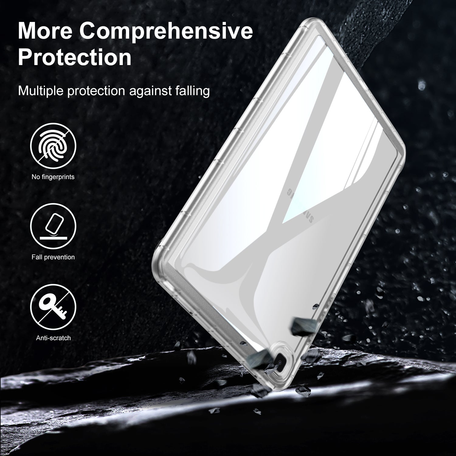 For Samsung Galaxy Tab A 8.0 (2019) SM-T290 (Wi-Fi) / SM-T295 (LTE) Tablet Case Acrylic TPU Clear Tablet Cover