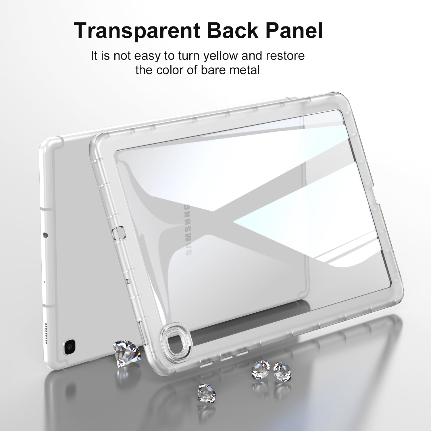 For Samsung Galaxy Tab S6 Lite P610 P615 / Tab S6 Lite (2022) Transparent Tablet Case Acrylic TPU Tablet Cover