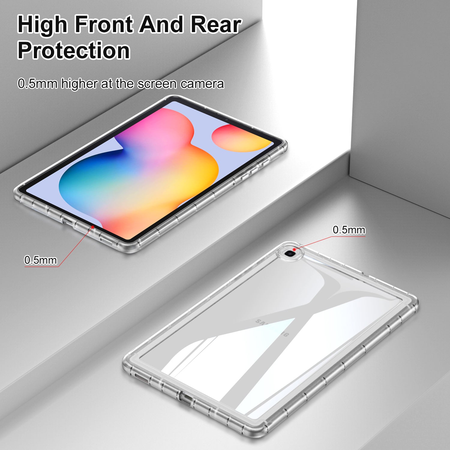 For Samsung Galaxy Tab S6 Lite P610 P615 / Tab S6 Lite (2022) Transparent Tablet Case Acrylic TPU Tablet Cover