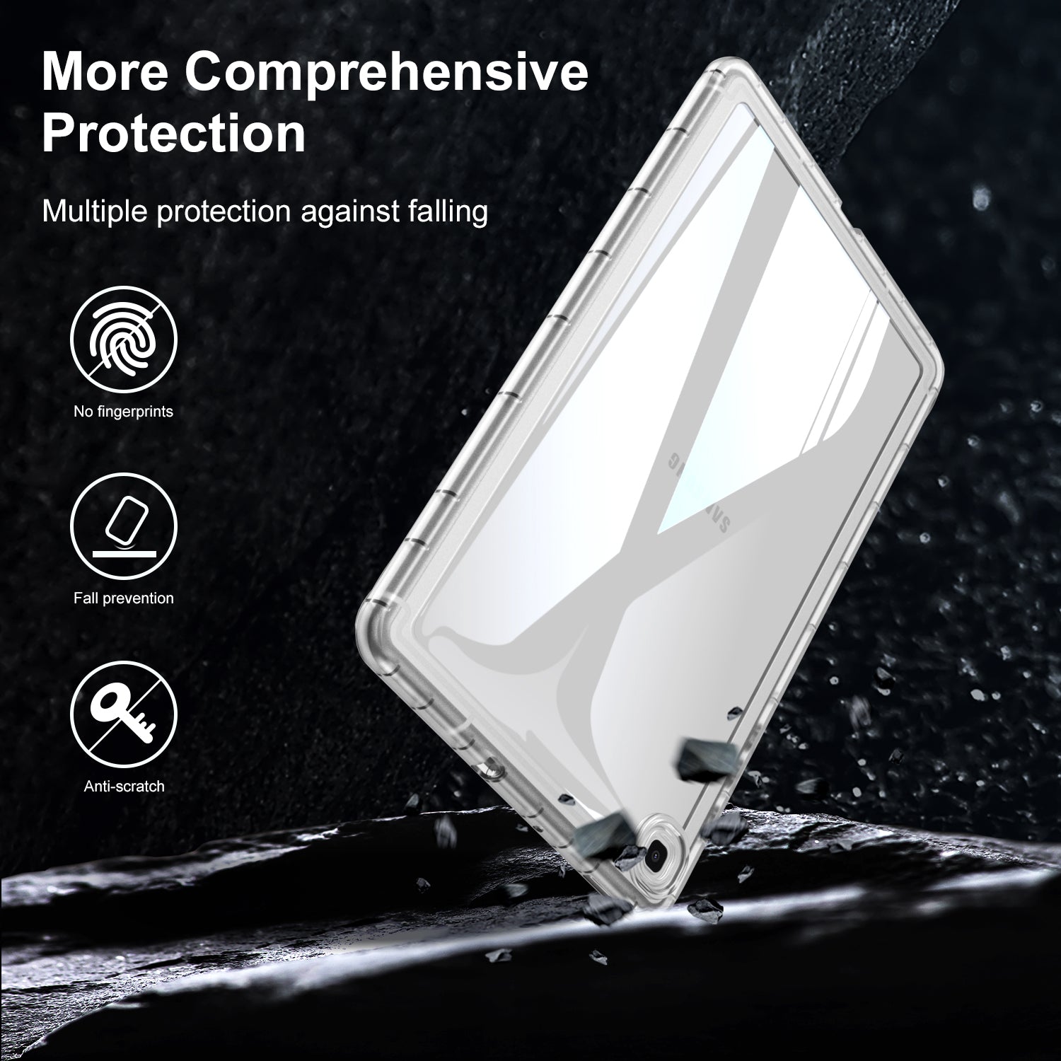 For Samsung Galaxy Tab S6 Lite P610 P615 / Tab S6 Lite (2022) Transparent Tablet Case Acrylic TPU Tablet Cover