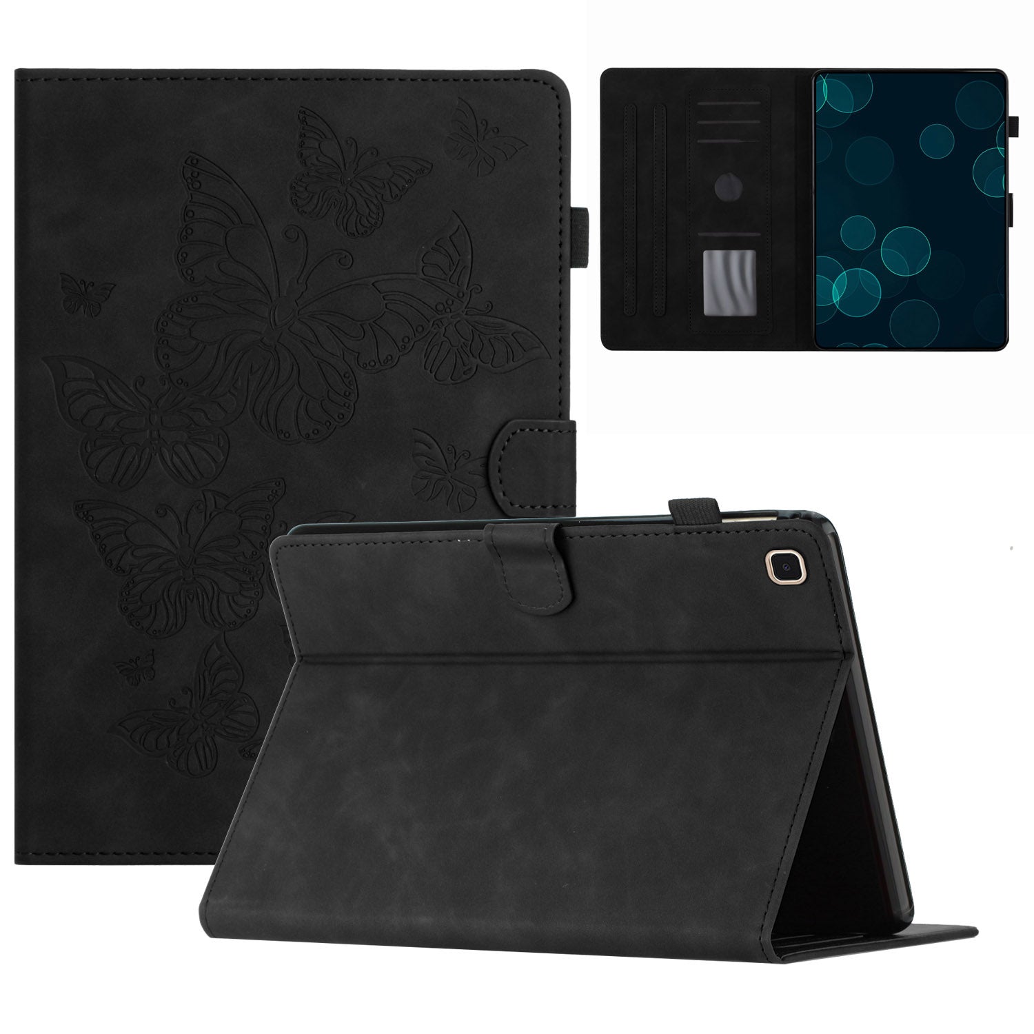 For Samsung Galaxy Tab S6 Lite P610 P615 / Tab S6 Lite (2022) Tablet Case Imprinted Leather Card Holder Tablet Stand Cover