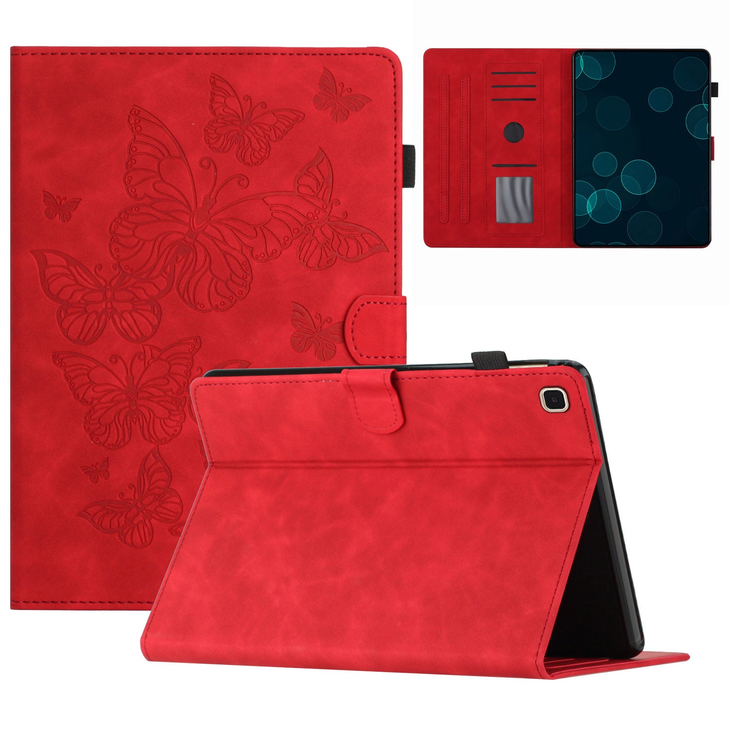 For Samsung Galaxy Tab S6 Lite P610 P615 / Tab S6 Lite (2022) Tablet Case Imprinted Leather Card Holder Tablet Stand Cover