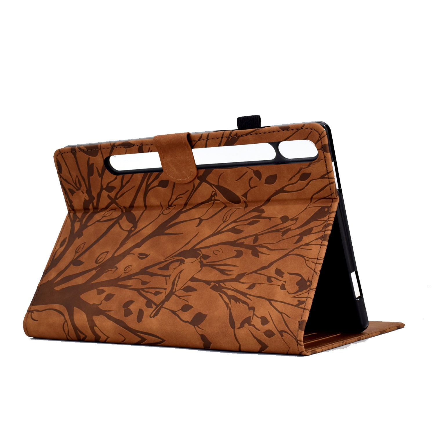For Samsung Galaxy Tab S8 X700 X706 / S7 T870 T875 Card Holder Stand Tablet Case Imprinted Tree Leather Cover