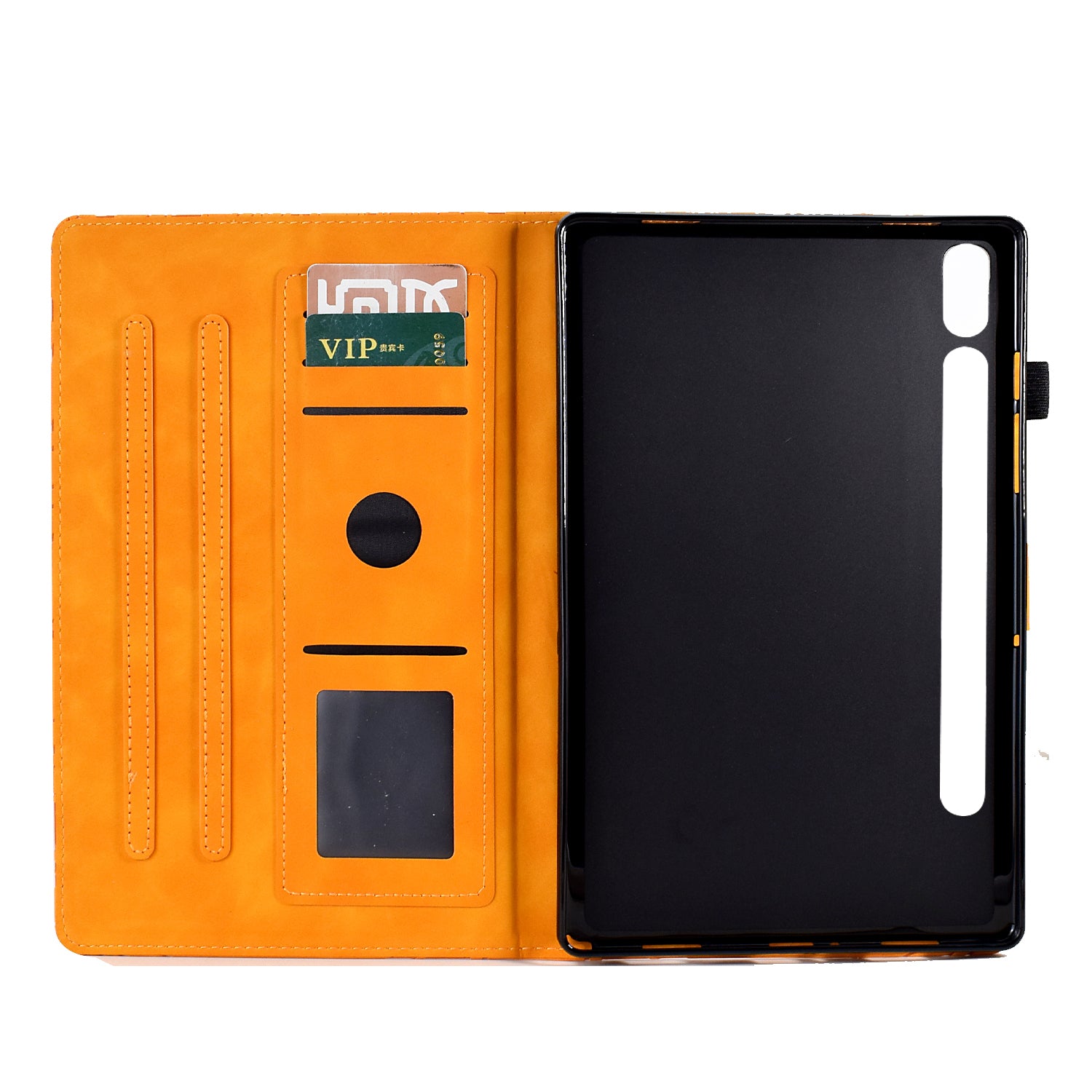 For Samsung Galaxy Tab S8 X700 X706 / S7 T870 T875 Card Holder Stand Tablet Case Imprinted Tree Leather Cover